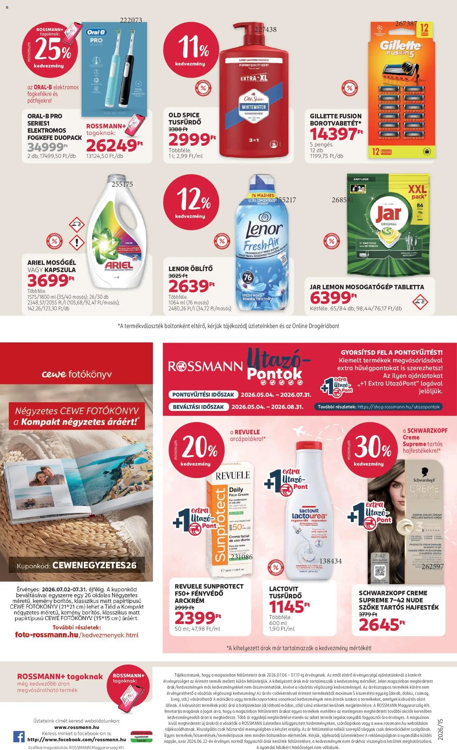 Rossmann újság 2026.07.06. Rossmann akciós újság