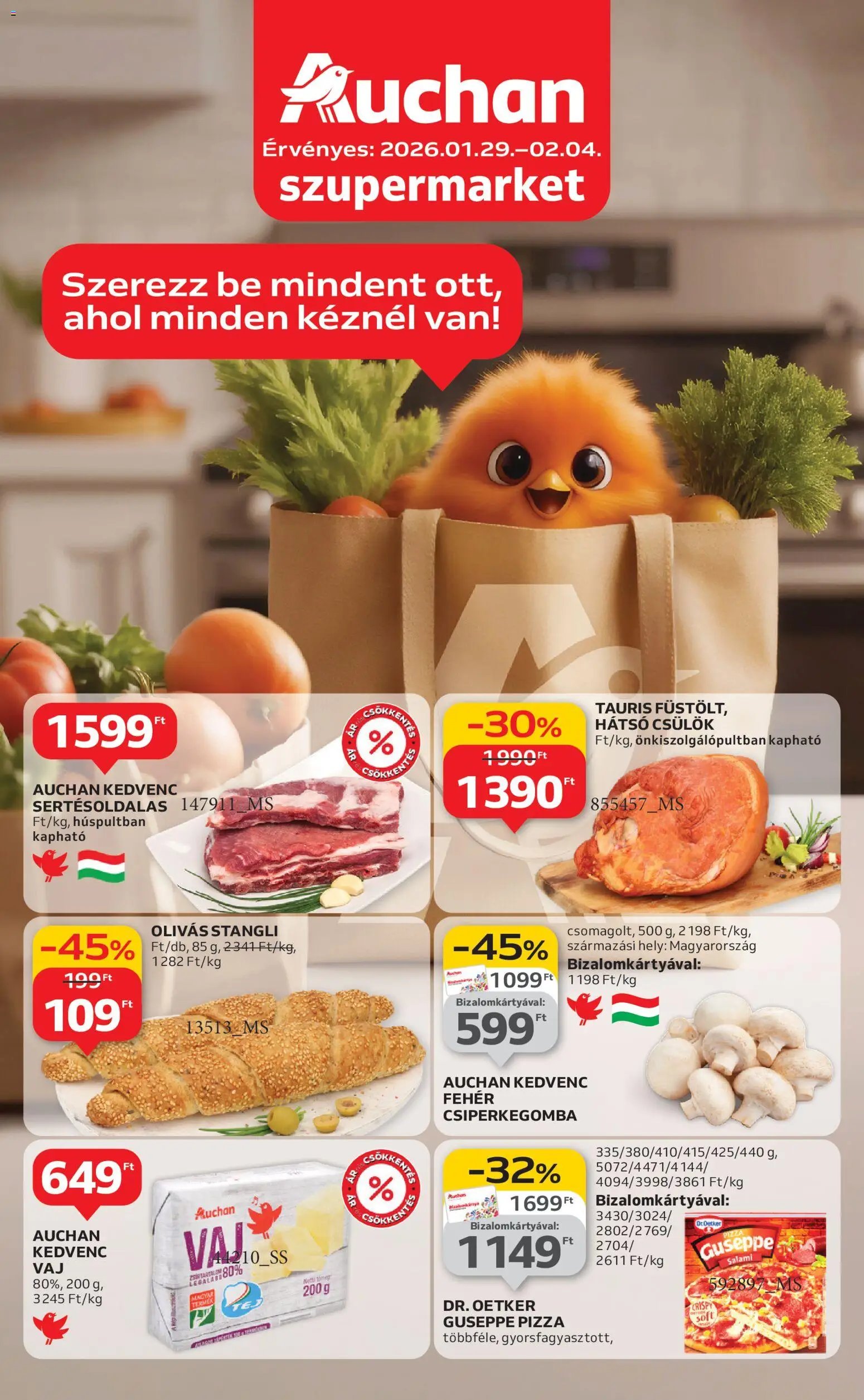 Auchan újság 2026.01.29. Szupermarket akciós újság (2026-01-29 - 2026-02-04)
