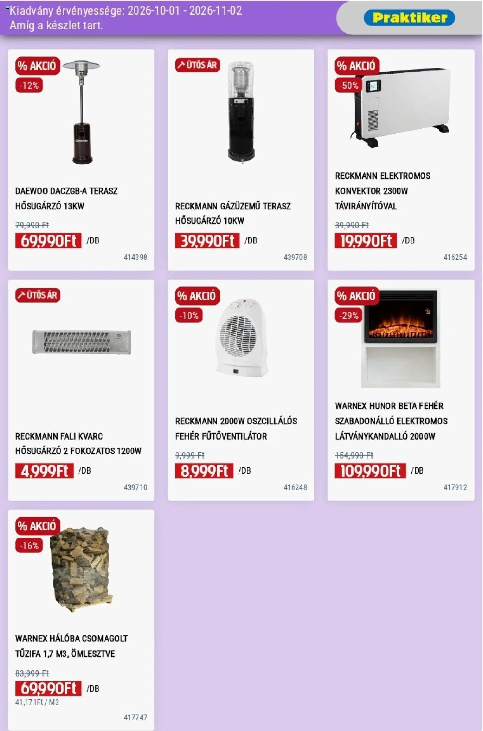 Praktiker újság 2026.10.01. Praktiker akciós újság