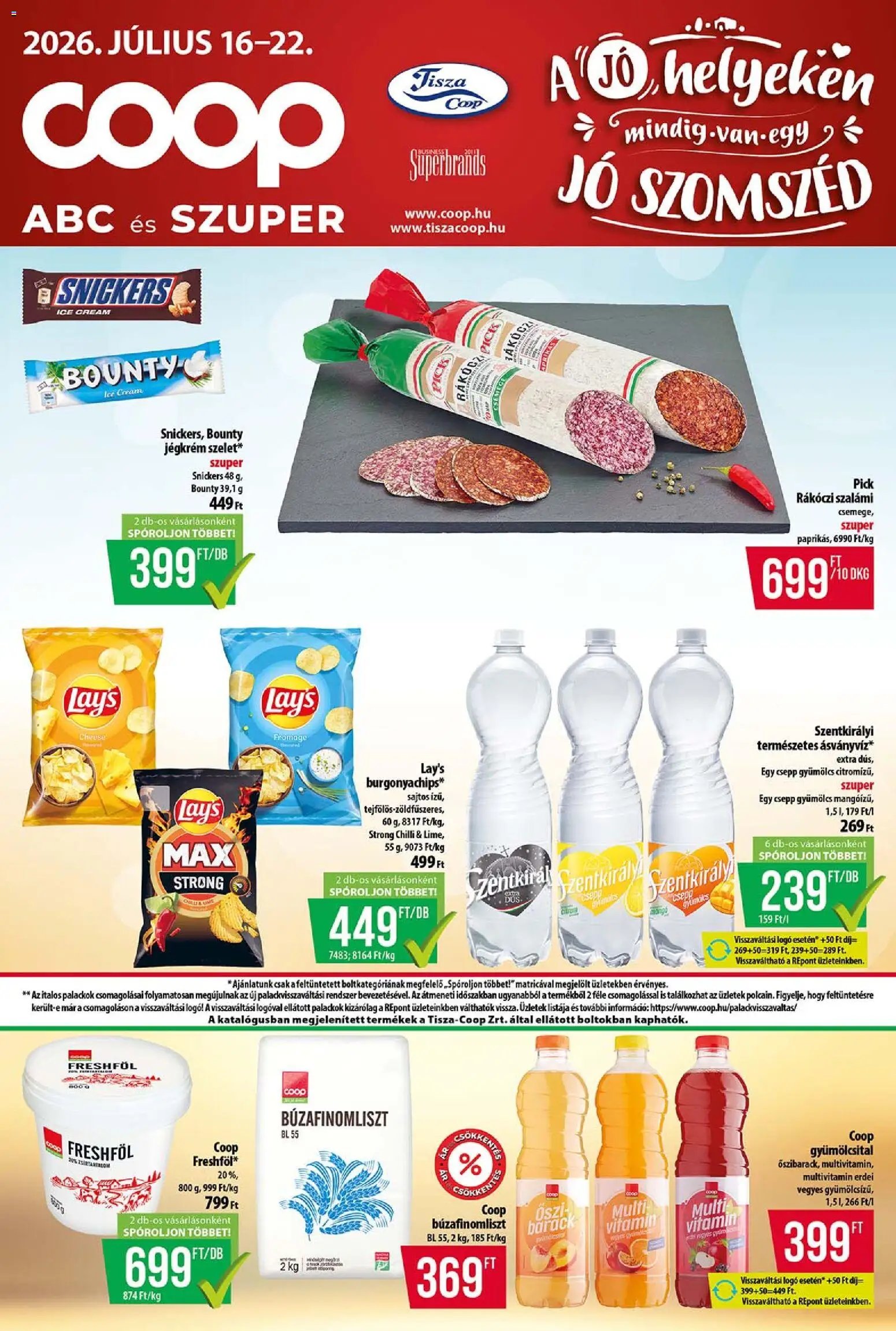 COOP újság 2026.07.16. COOP - Abc & Szuper / Tisza