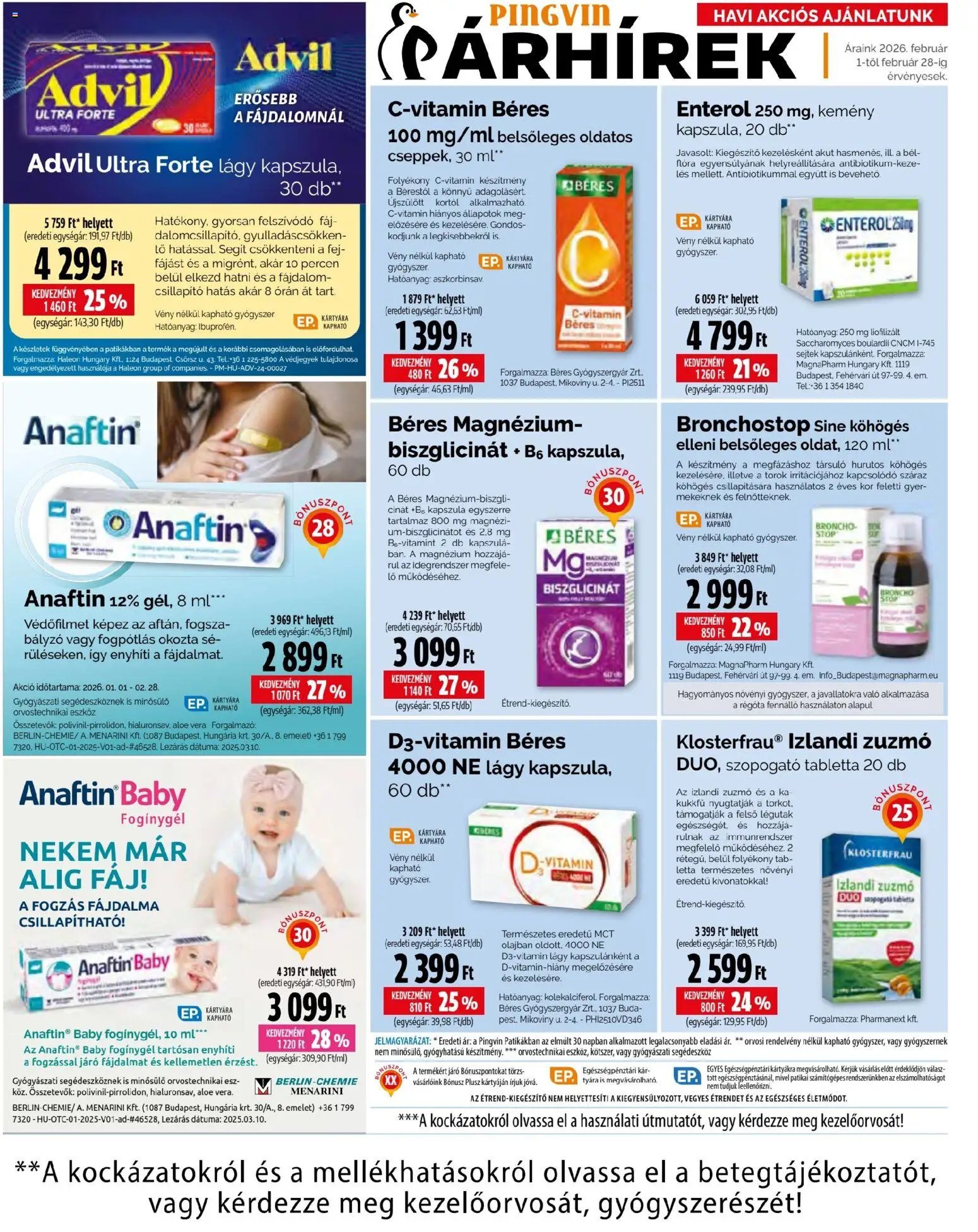 Pingvin Patika újság 2026.02.01. Pingvin Magazin (2026-02-01 - 2026-02-28)
