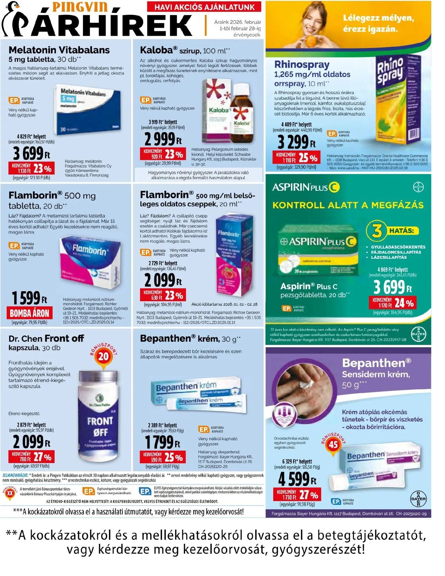 Pingvin Patika újság 2026.02.01. Pingvin Magazin (2026-02-01 - 2026-02-28)