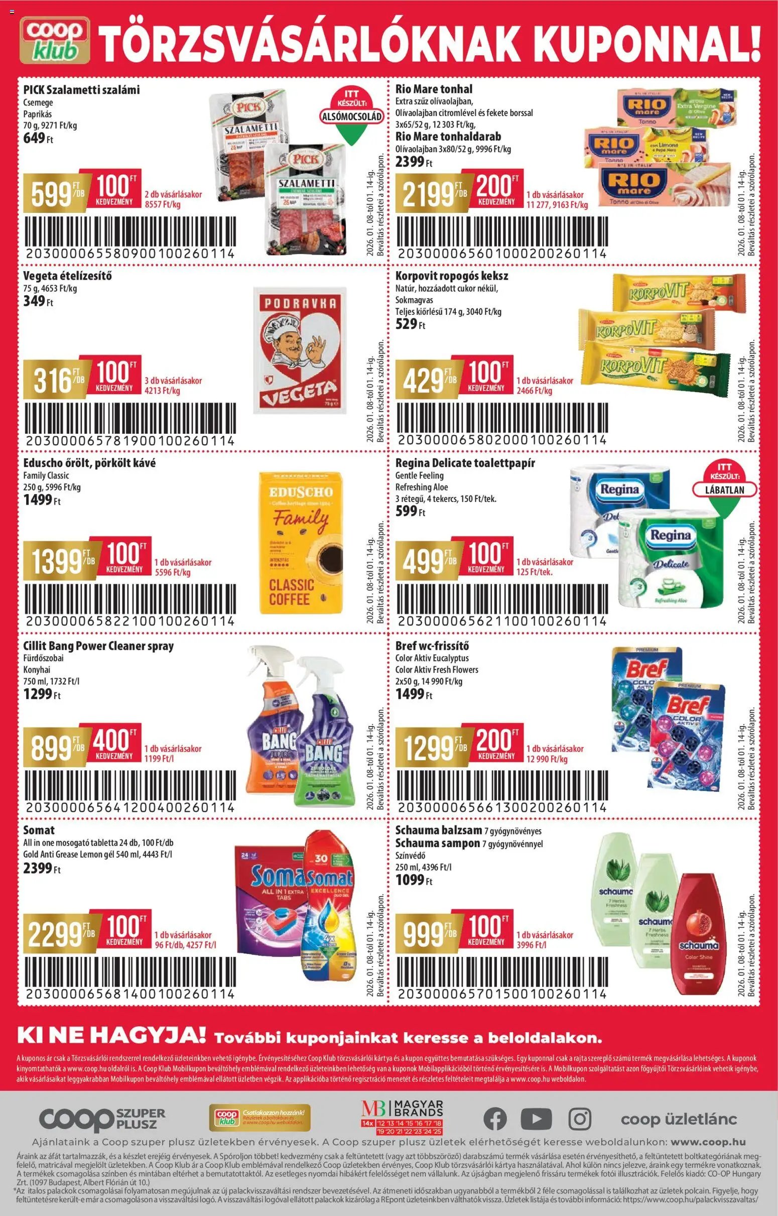 COOP újság 2026.01.08. Észak Kelet Pro-Coop Zrt - Szuper Plusz (2026-01-08 - 2026-01-14)