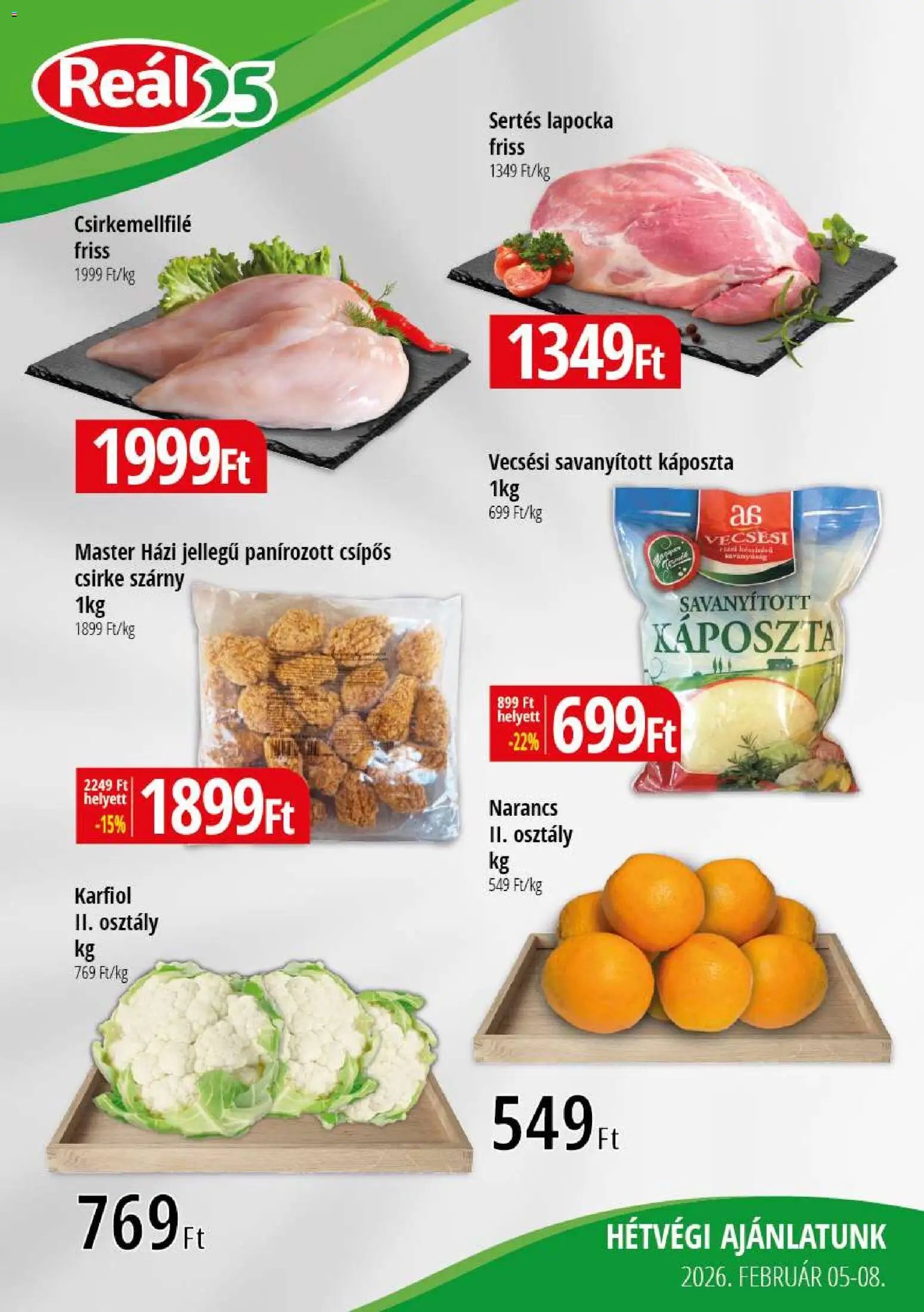 Reál újság 2026.02.05. Bevásárló hétvége - Kisalföld (2026-02-05 - 2026-02-08)