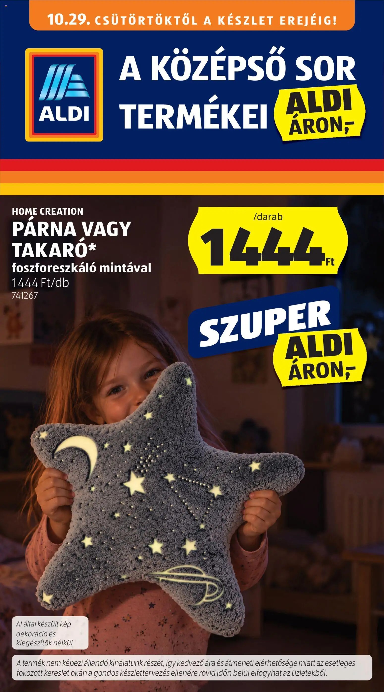 Aldi Középső sor termékei 2026.10.29. - lapozható formában szórólap ✳️