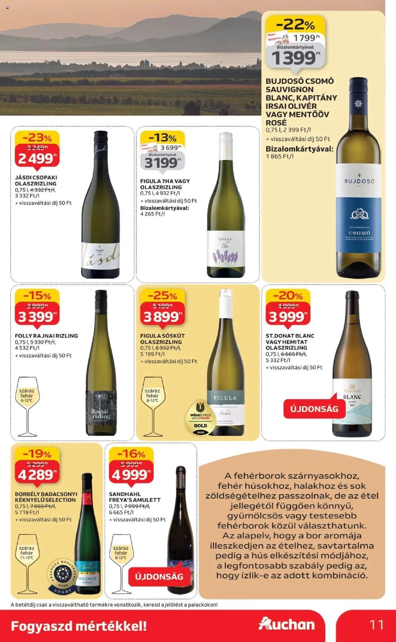 Auchan újság 2025.10.02. Bor ajánlataink (2025-10-02 - 2025-10-22)
