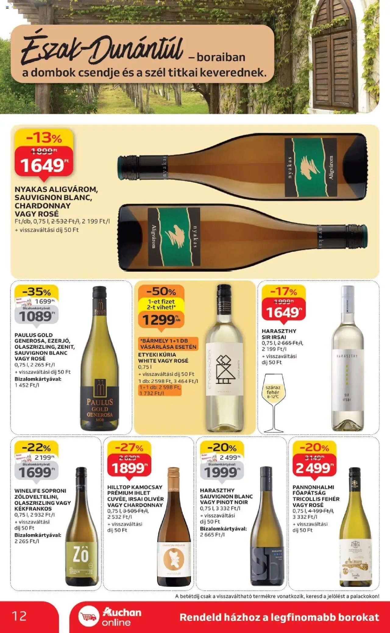 Auchan újság 2025.10.02. Bor ajánlataink (2025-10-02 - 2025-10-22)