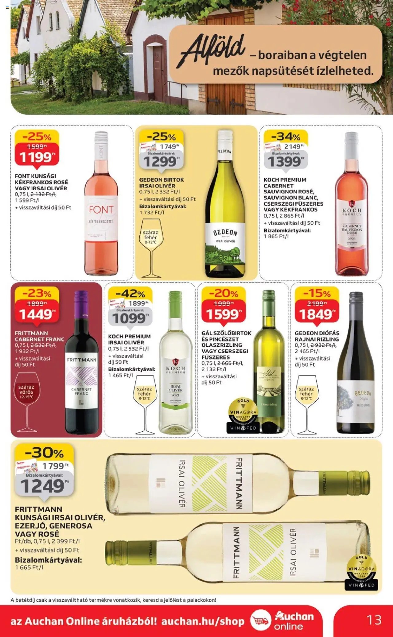 Auchan újság 2025.10.02. Bor ajánlataink (2025-10-02 - 2025-10-22)