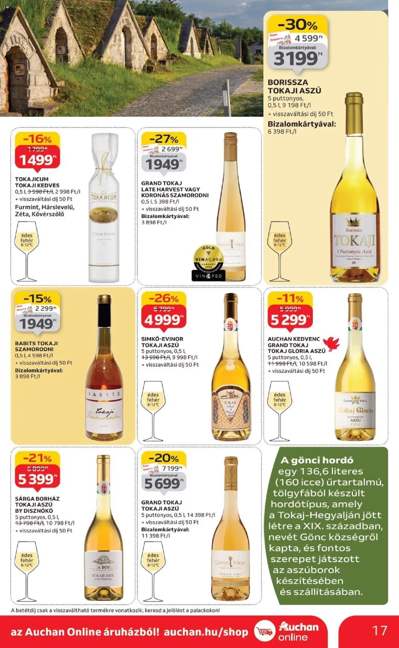 Auchan újság 2025.10.02. Bor ajánlataink (2025-10-02 - 2025-10-22)