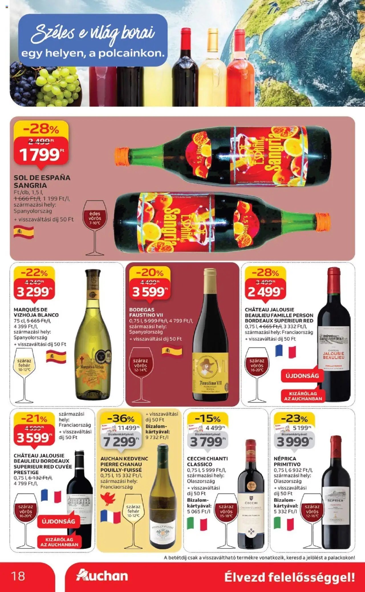 Auchan újság 2025.10.02. Bor ajánlataink (2025-10-02 - 2025-10-22)