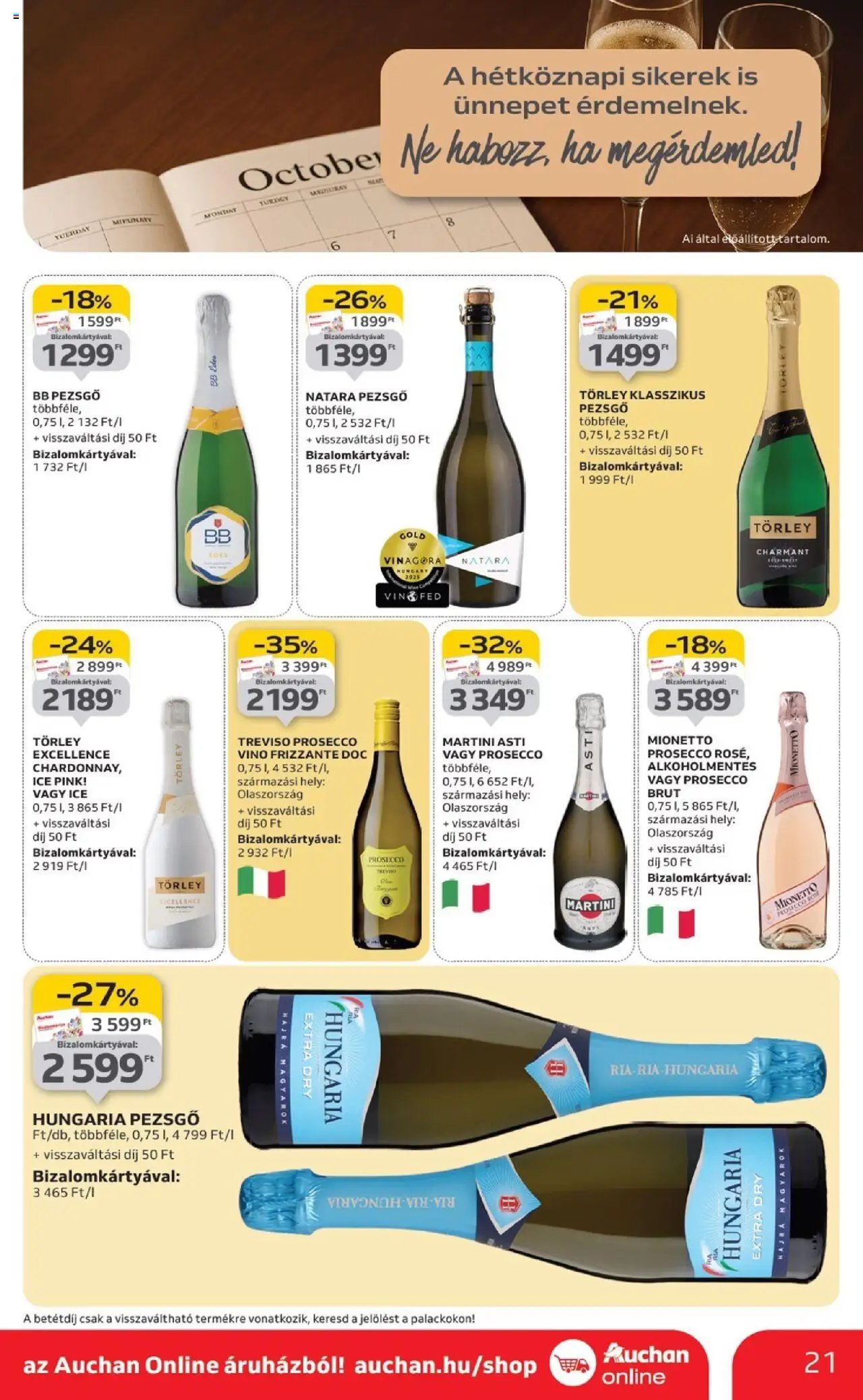 Auchan újság 2025.10.02. Bor ajánlataink (2025-10-02 - 2025-10-22)