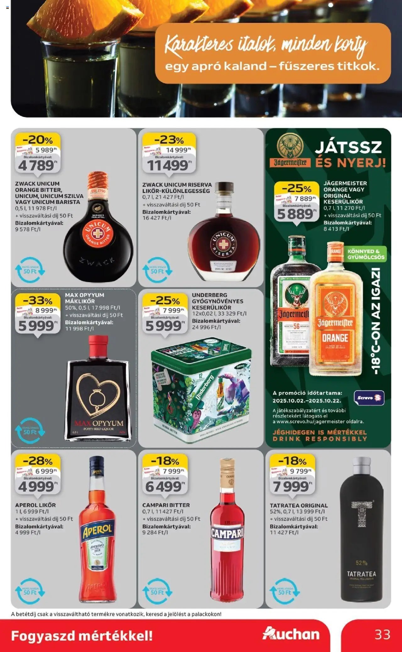 Auchan újság 2025.10.02. Bor ajánlataink (2025-10-02 - 2025-10-22)