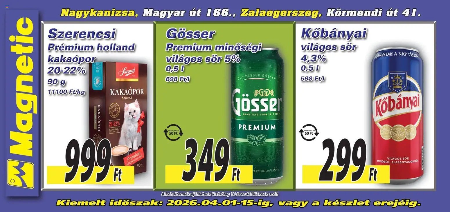 Magnetic újság 2026.04.01. Magnetic Aktuális óriásplakátok (2026-04-01 - 2026-04-15)