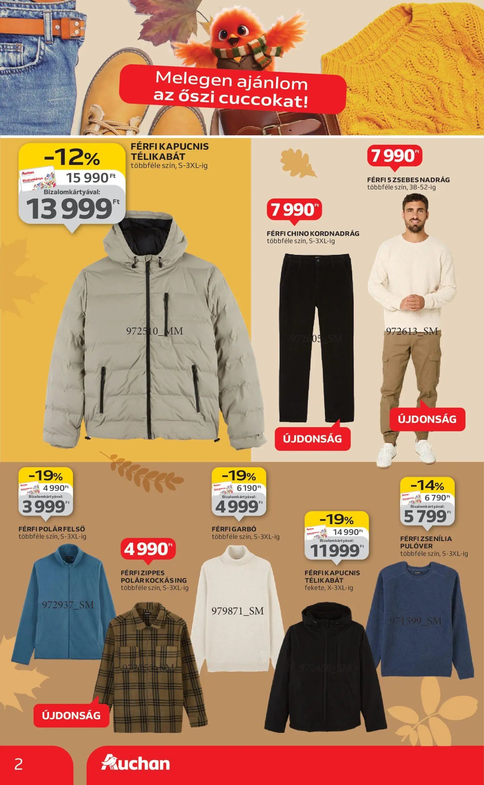 Auchan újság 2025.10.30. Őszi ruházati termékajánlataink hipermarketekben (2025-10-30 - 2025-11-26)