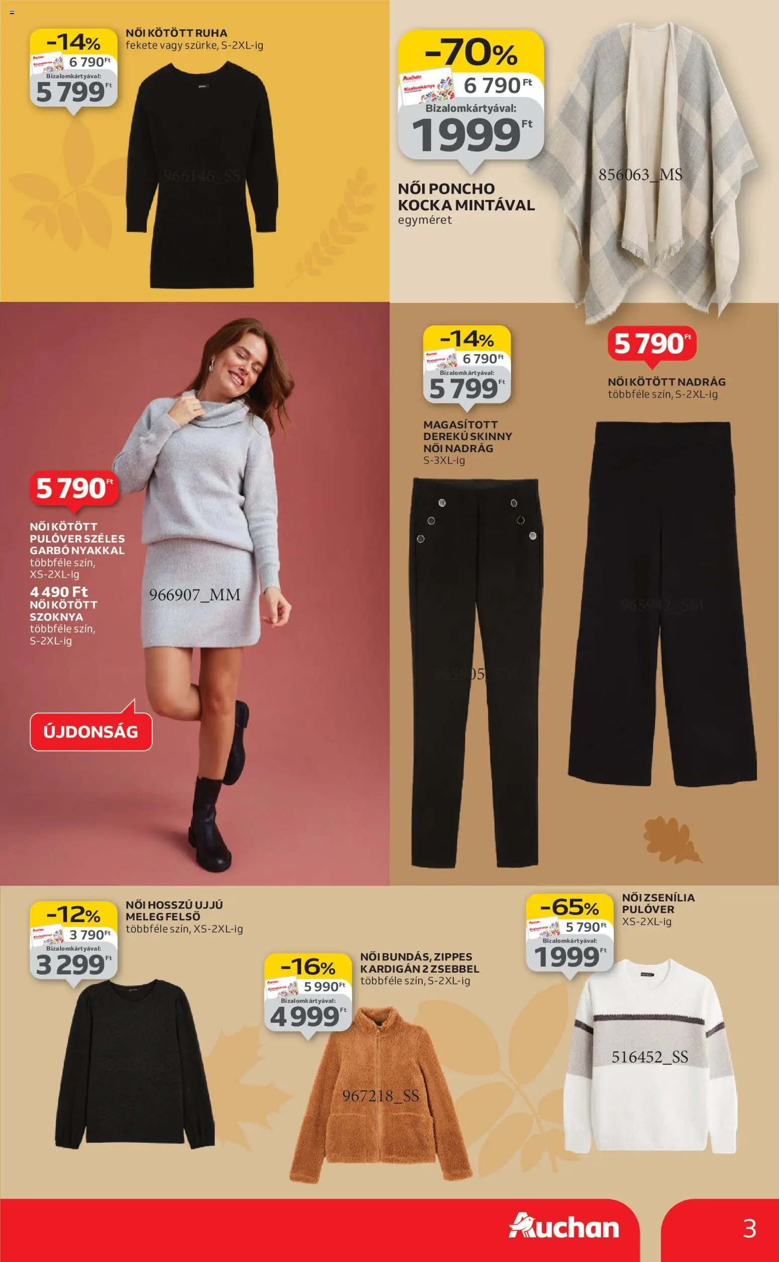 Auchan újság 2025.10.30. Őszi ruházati termékajánlataink hipermarketekben (2025-10-30 - 2025-11-26)
