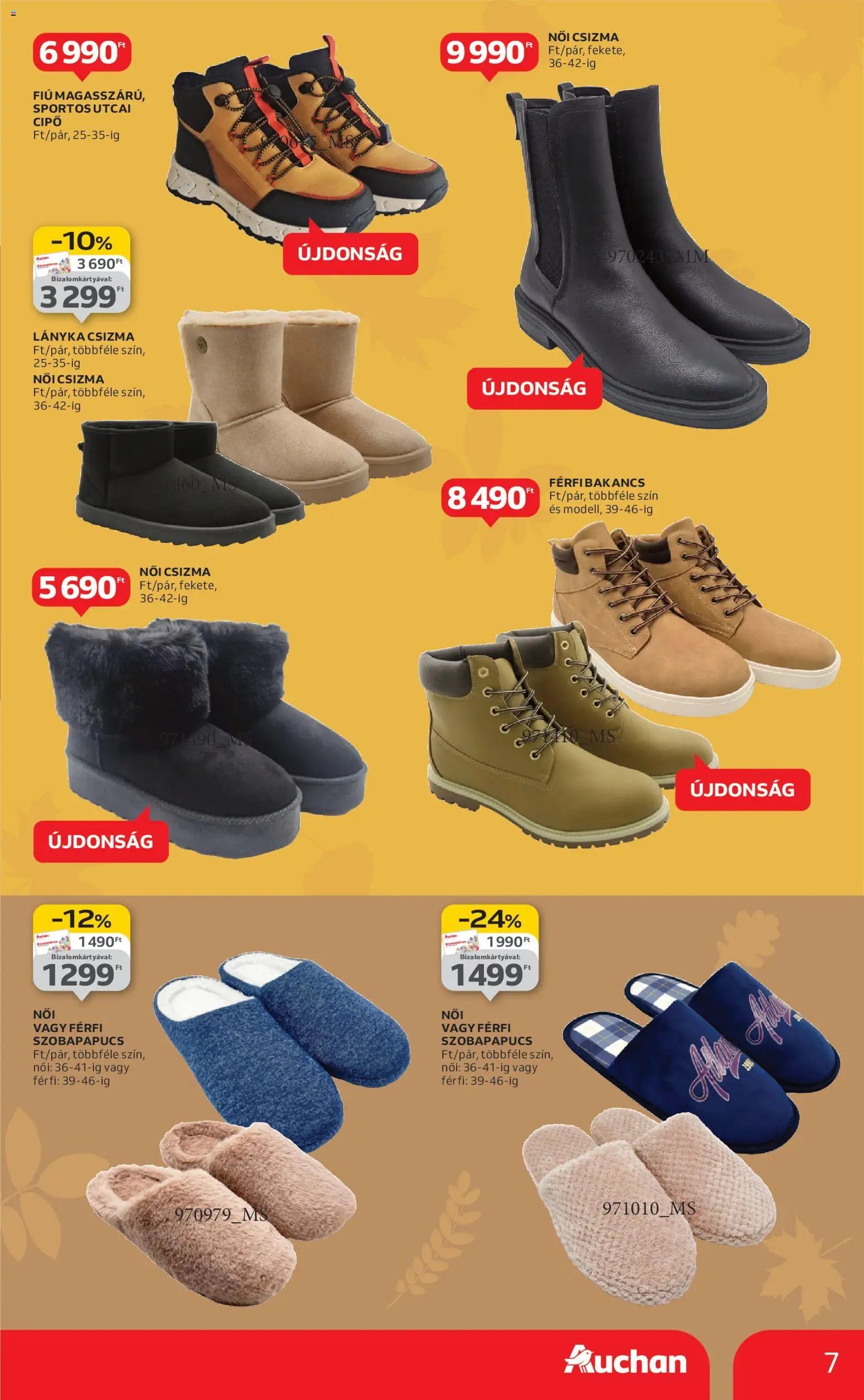 Auchan újság 2025.10.30. Őszi ruházati termékajánlataink hipermarketekben (2025-10-30 - 2025-11-26)