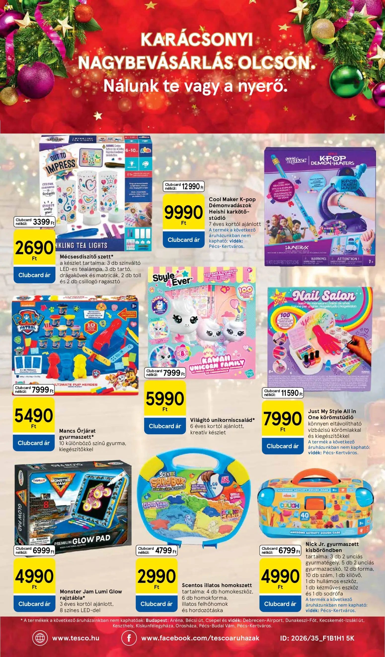 Tesco Karácsony akciós újság 2026.10.28. -tól/től 🧑‍🎄❄️