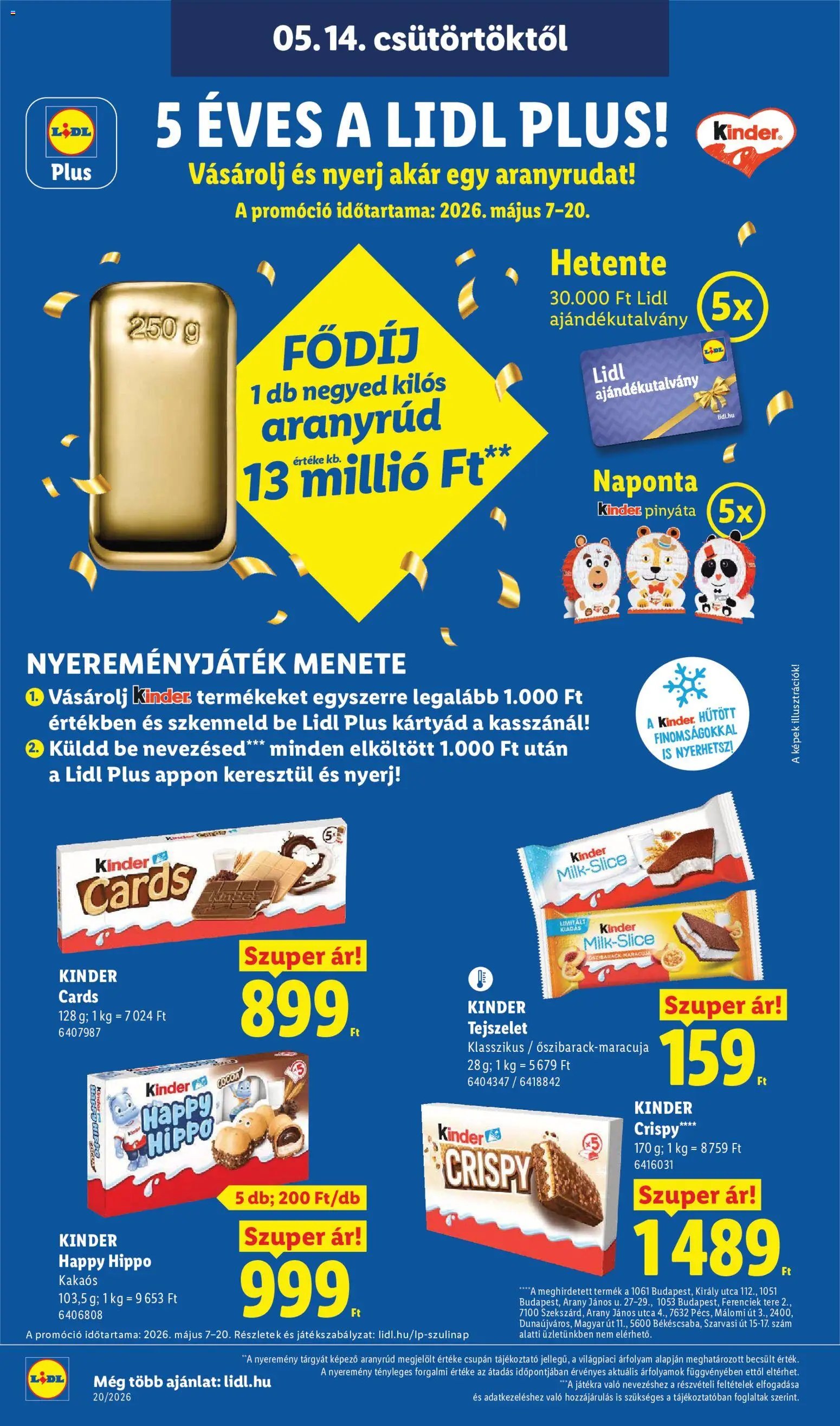 Lidl újság 2026.05.14. Lidl akciós újság (2026-05-14 - 2026-05-20)