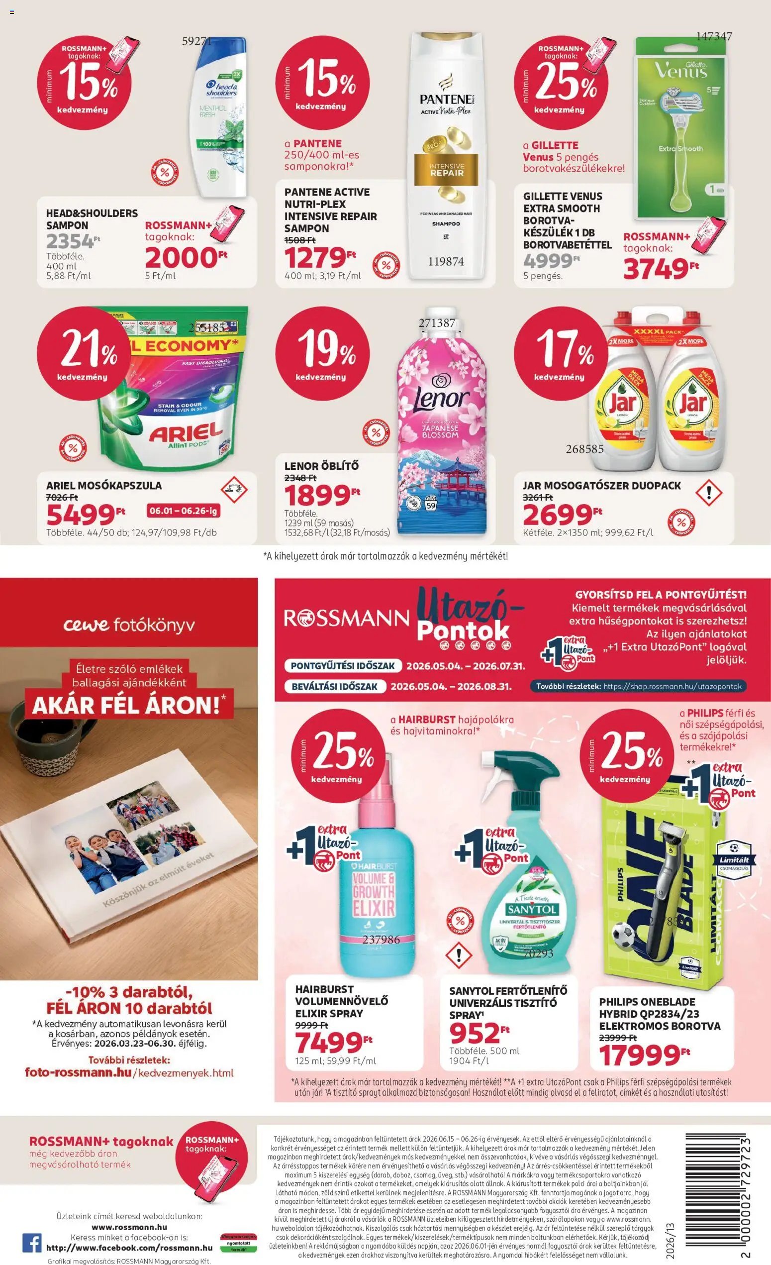 Rossmann újság 2026.06.15. Rossmann akciós újság