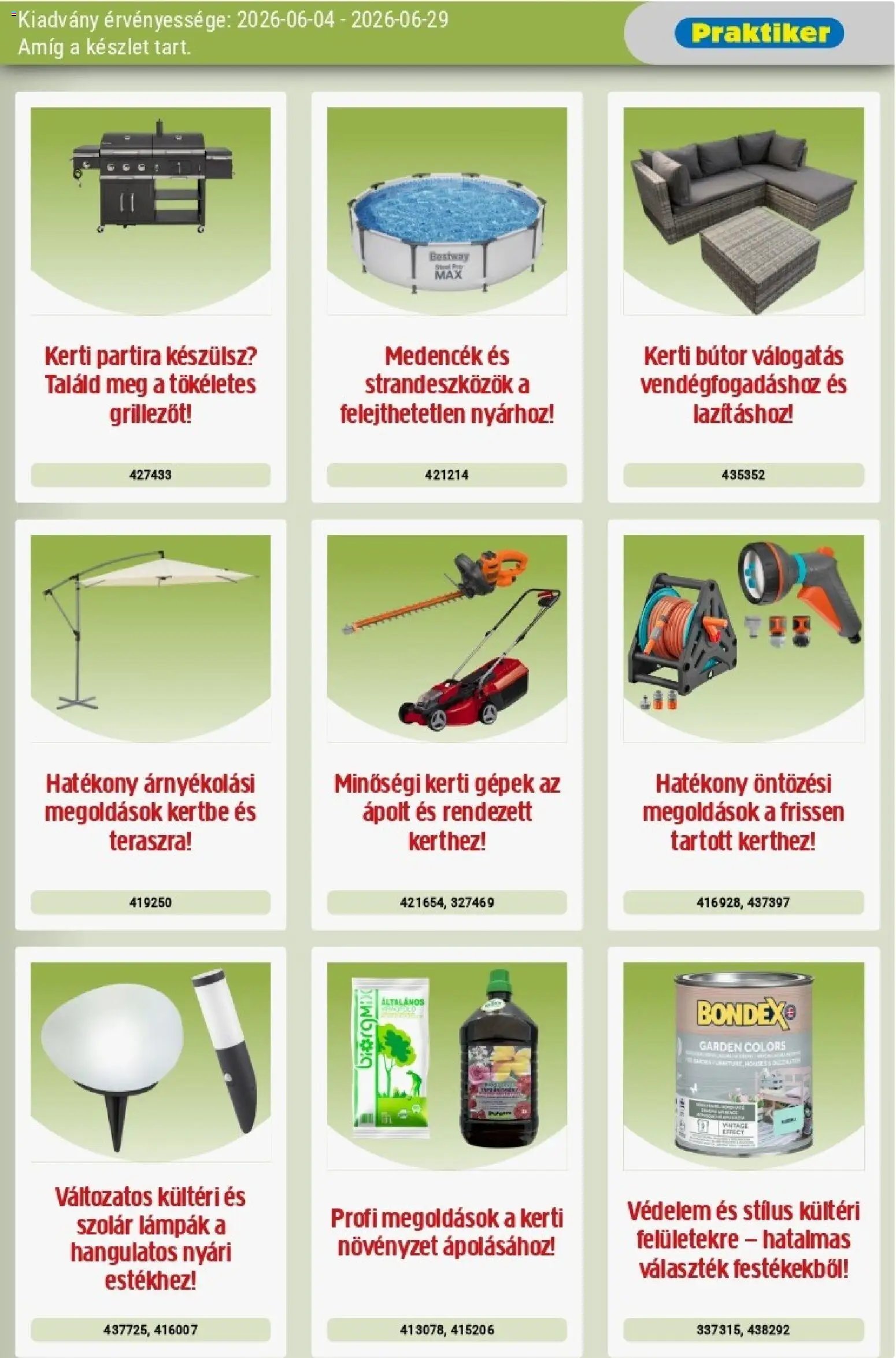 Praktiker újság 2026.06.04. Praktiker akciós újság