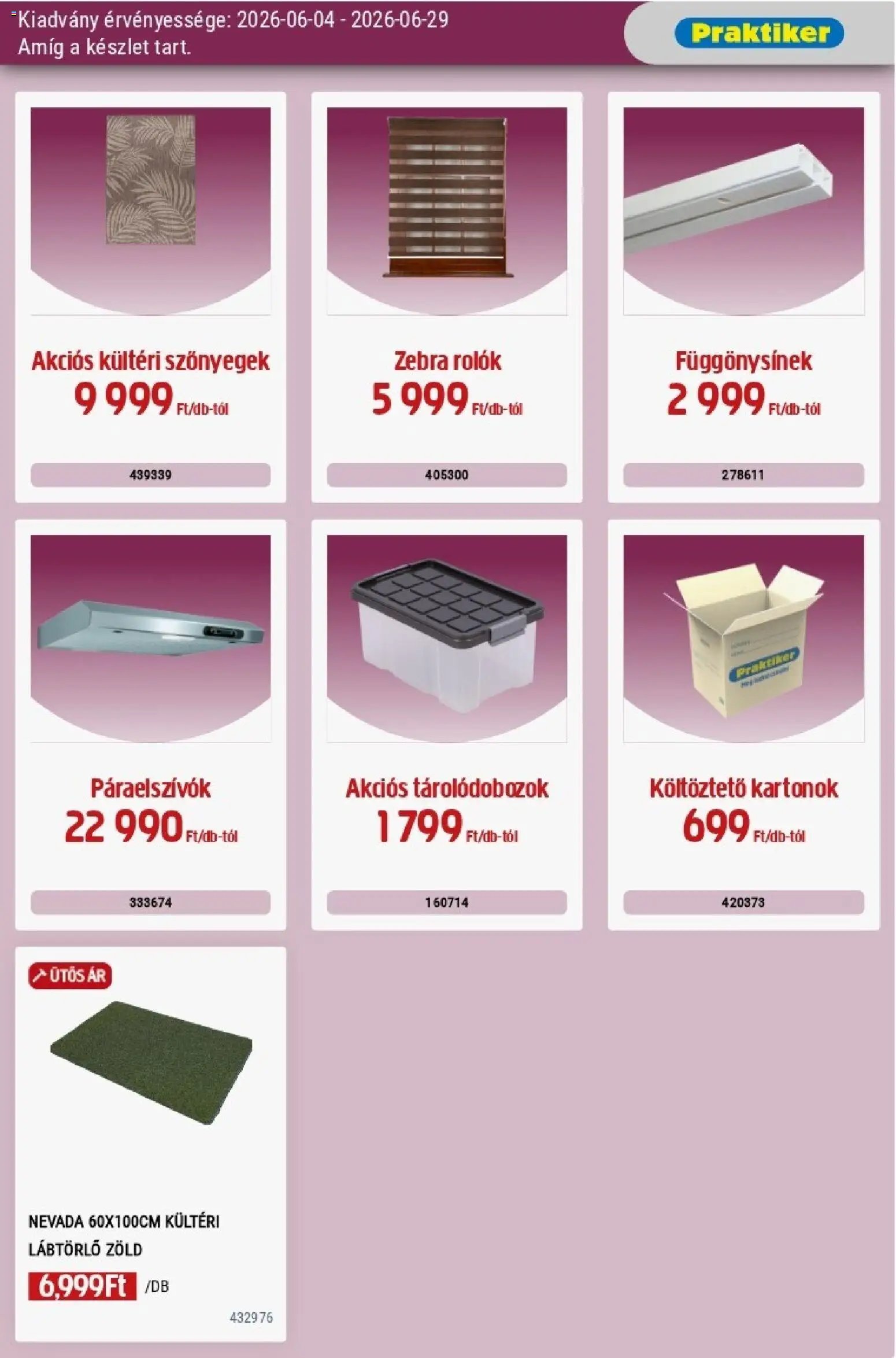 Praktiker újság 2026.06.04. Praktiker akciós újság