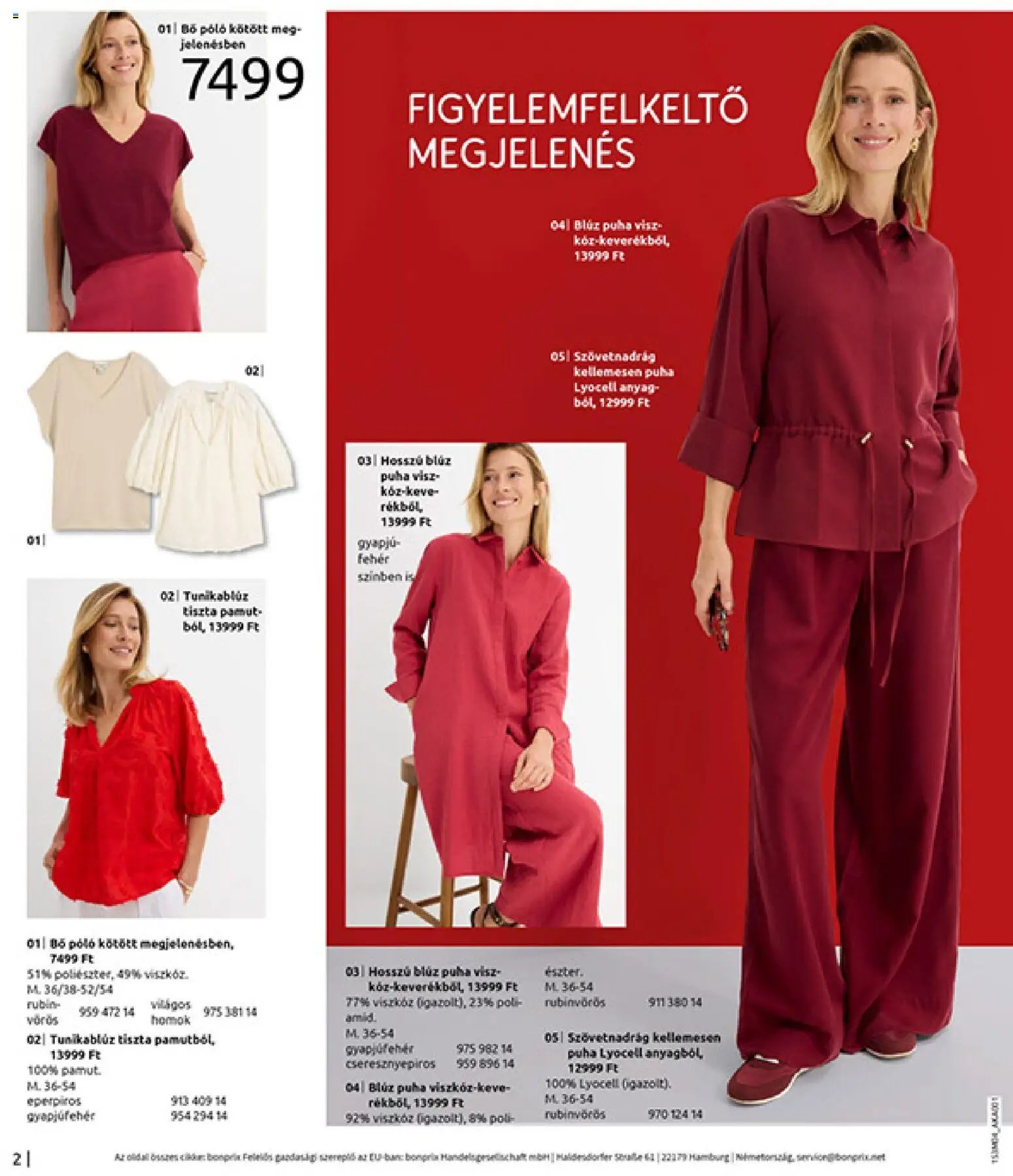 Bonprix újság 2026.03.30. Bonprix katalógus - Csupa Piros (2026-03-30 - 2026-04-27)