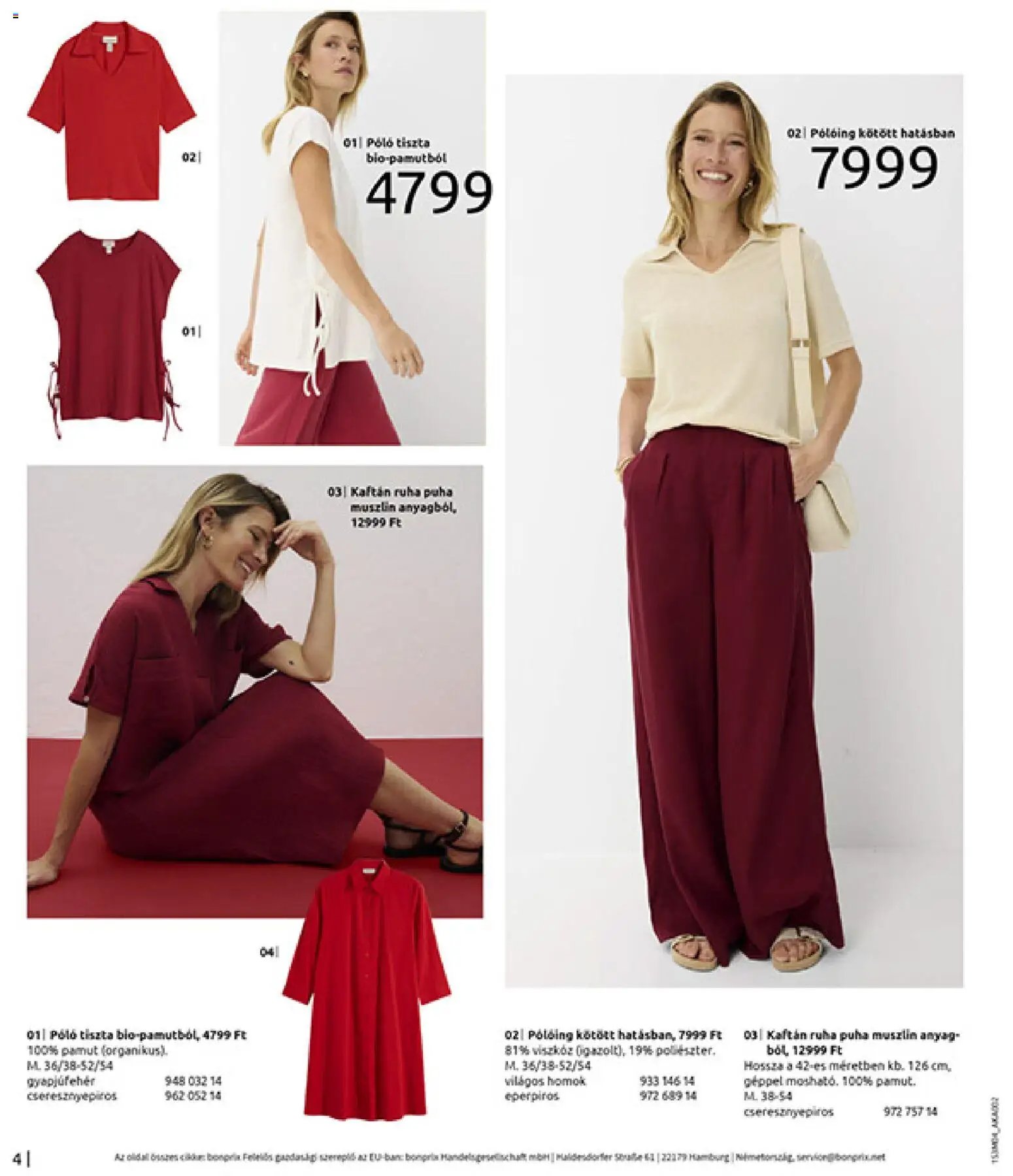 Bonprix újság 2026.03.30. Bonprix katalógus - Csupa Piros (2026-03-30 - 2026-04-27)