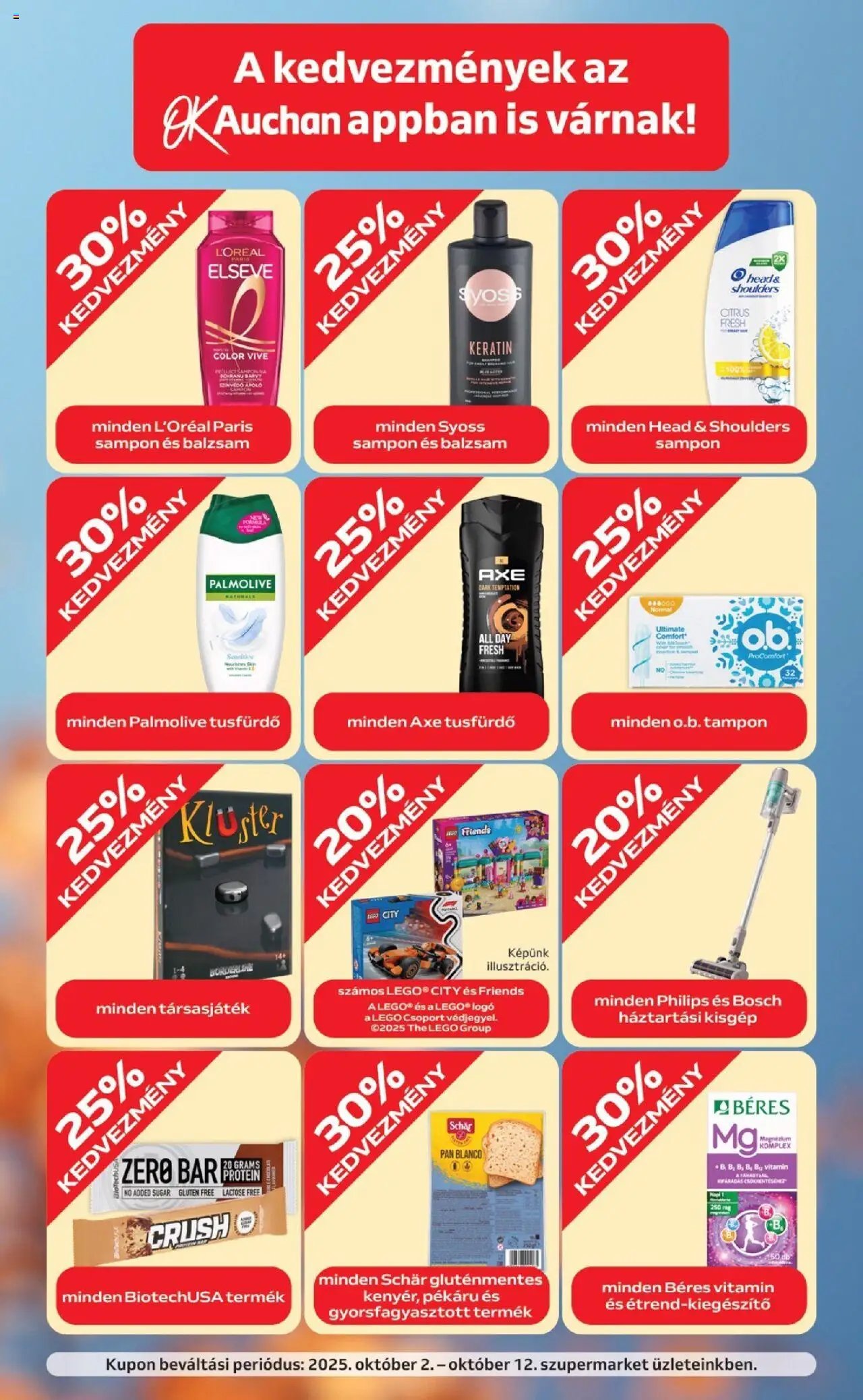Auchan újság 2025.10.02. Szupermarket akciós újság (2025-10-02 - 2025-10-08)