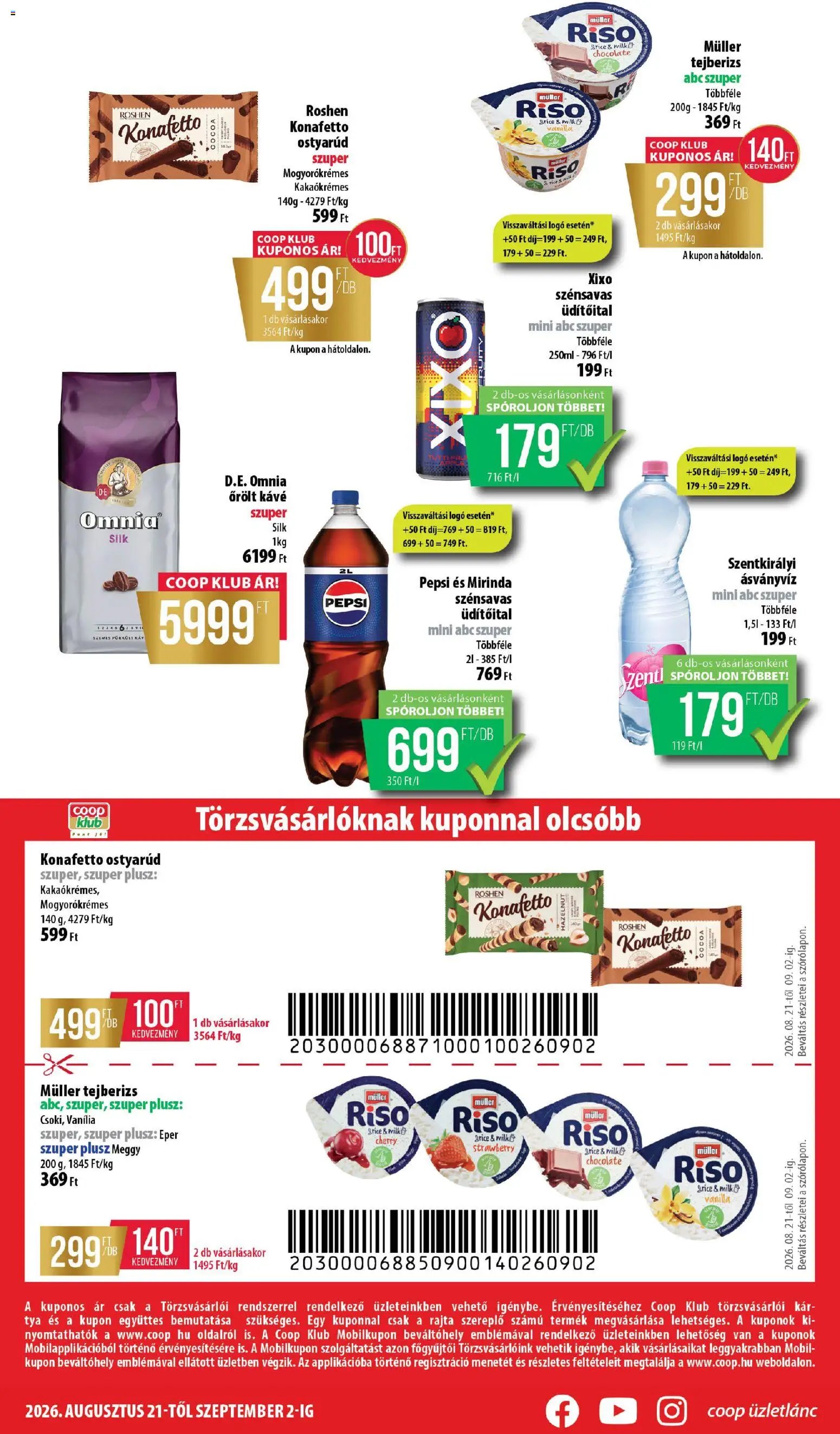 COOP újság 2026.08.21. COOP - Mini & Abc & Szuper / Nyírzem