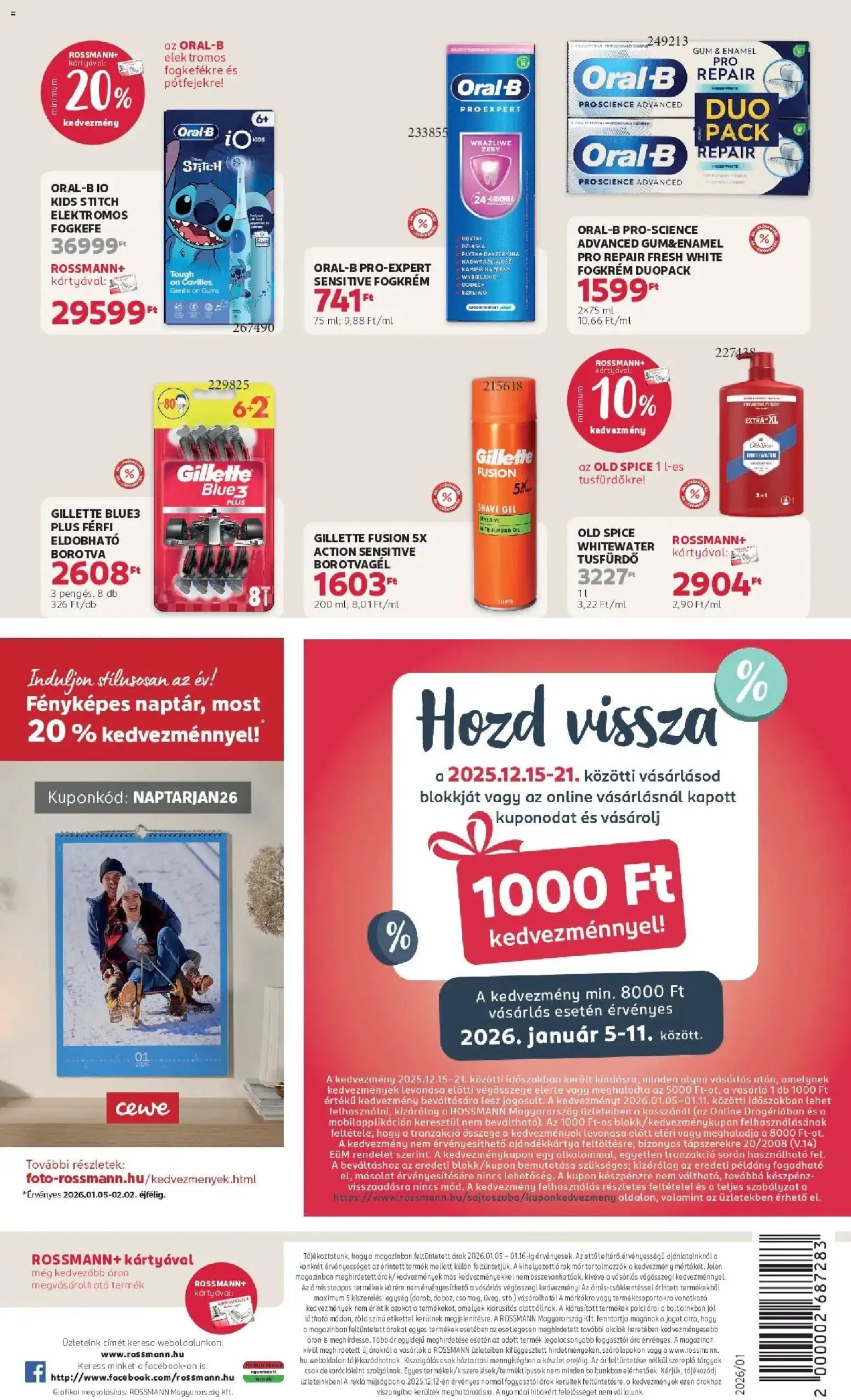 Rossmann újság 2026.01.05. Akciós újság Rossmann (2026-01-05 - 2026-01-16)