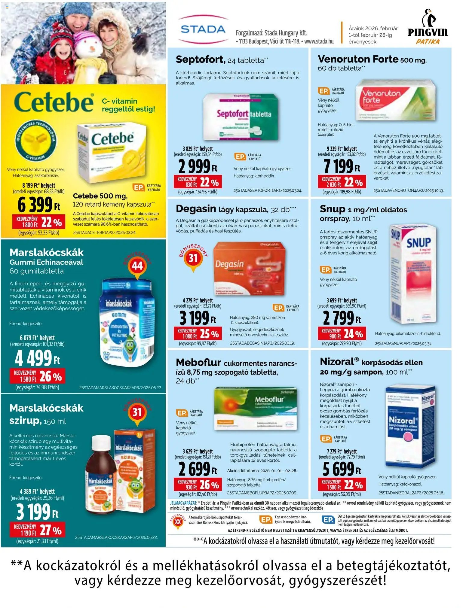 Pingvin Patika újság 2026.02.01. Pingvin Árhírek Extra (2026-02-01 - 2026-02-28)