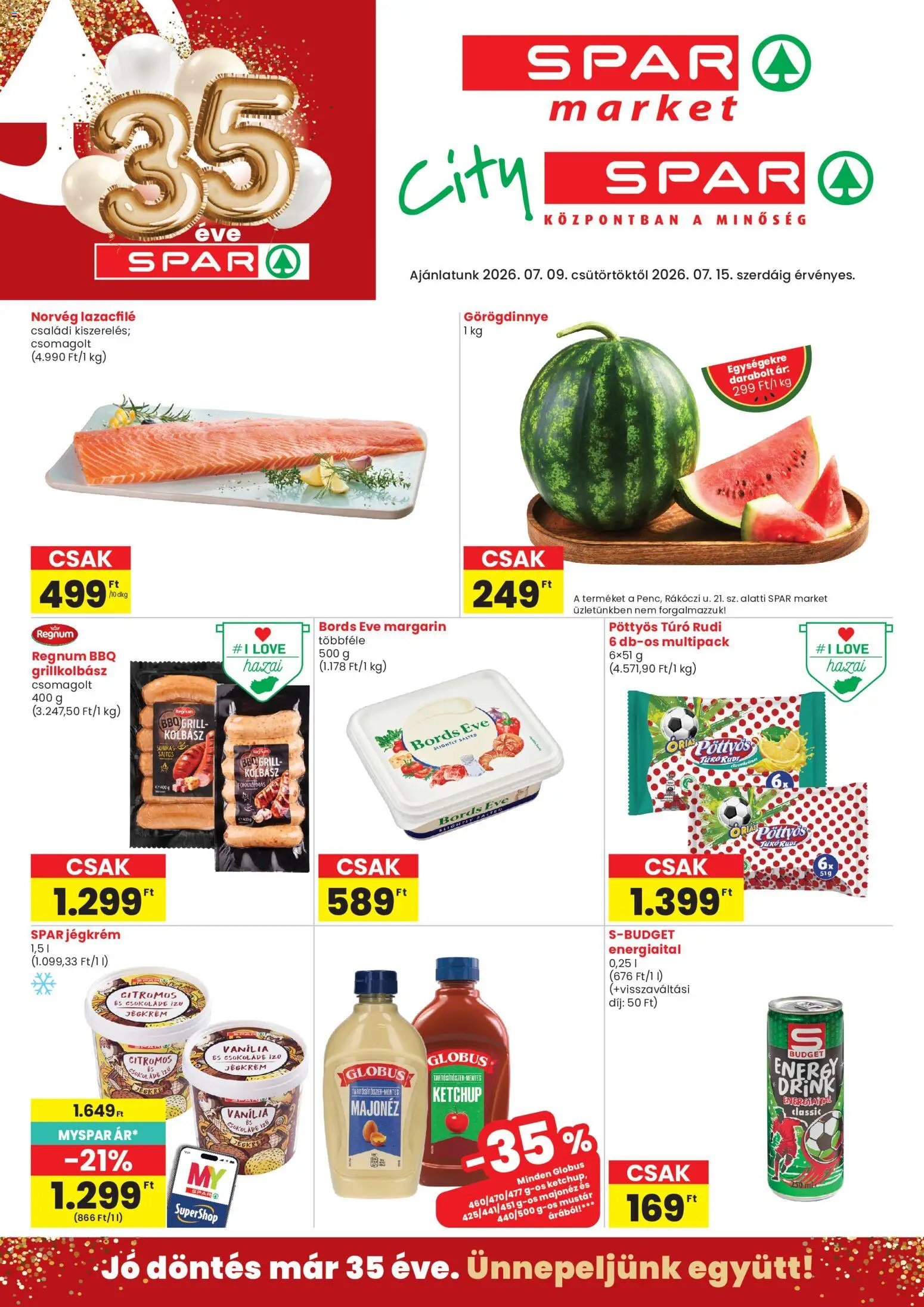 Spar Market újság 2026.07.09. Spar Market akciós újság