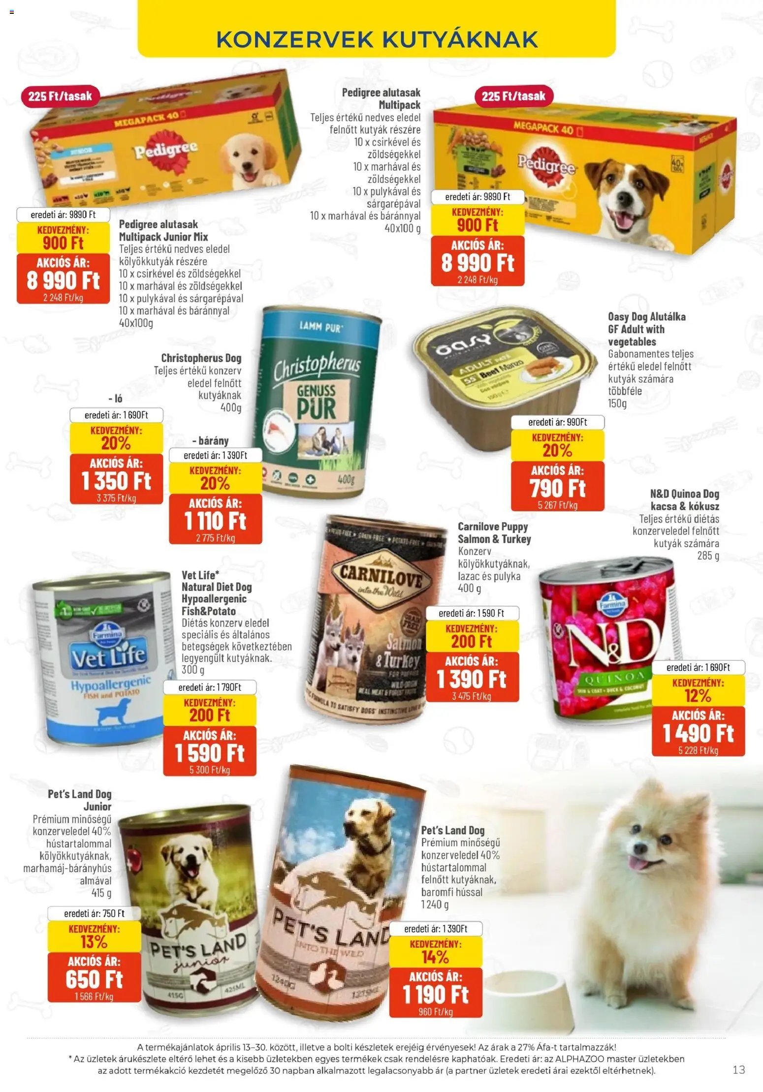 AlphaZoo újság 2026.04.13. AlphaZoo akciós újság (2026-04-13 - 2026-04-30)