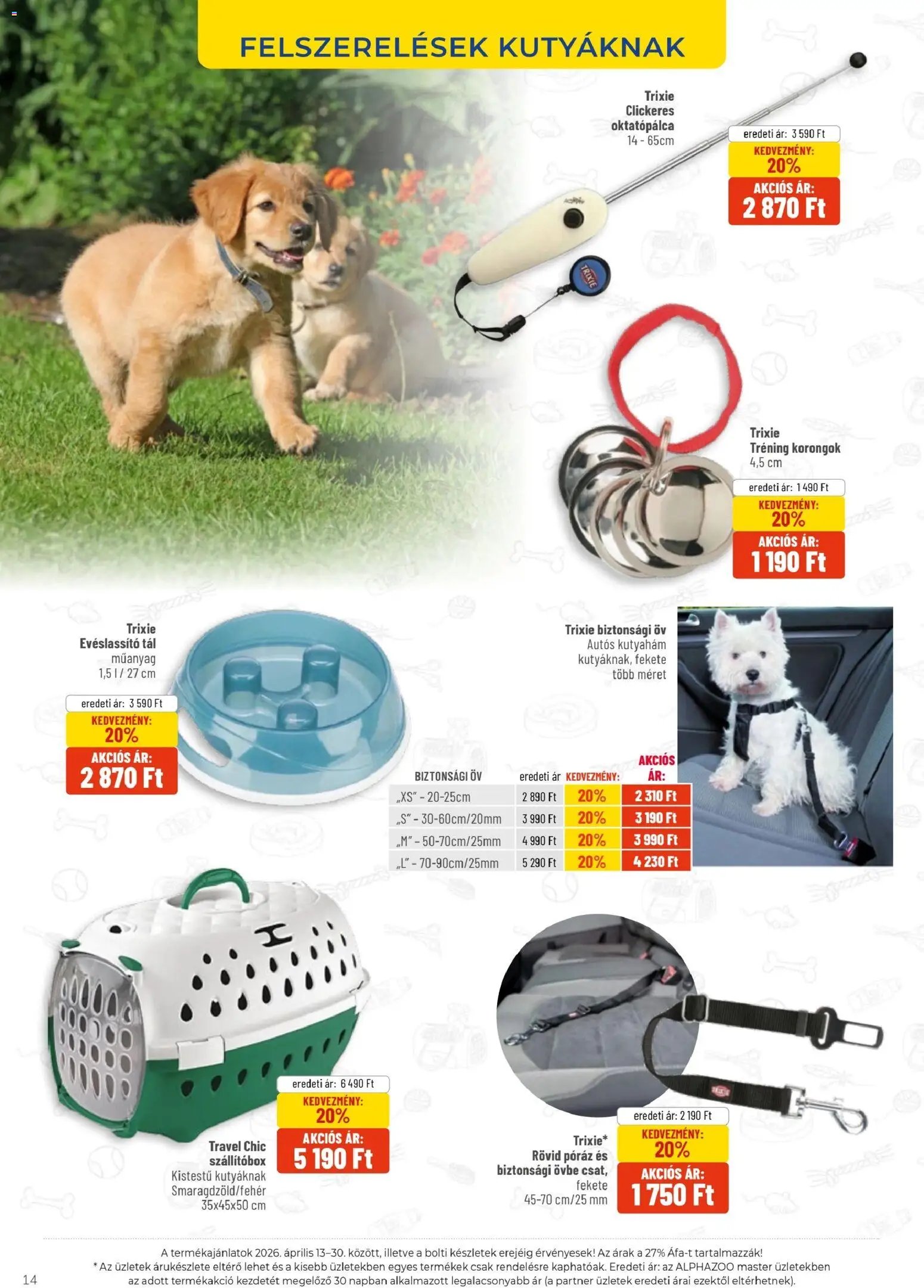 AlphaZoo újság 2026.04.13. AlphaZoo akciós újság (2026-04-13 - 2026-04-30)
