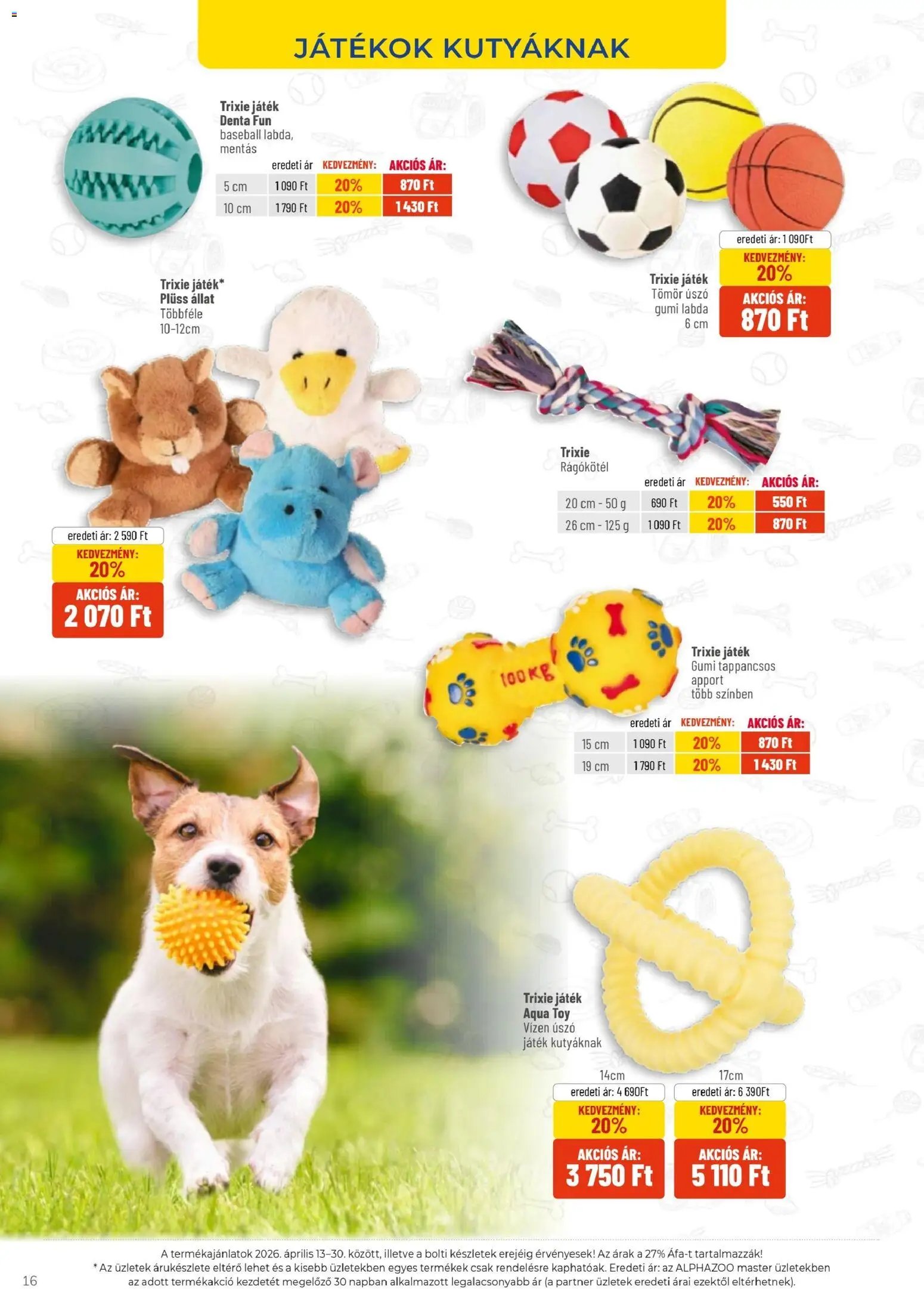 AlphaZoo újság 2026.04.13. AlphaZoo akciós újság (2026-04-13 - 2026-04-30)