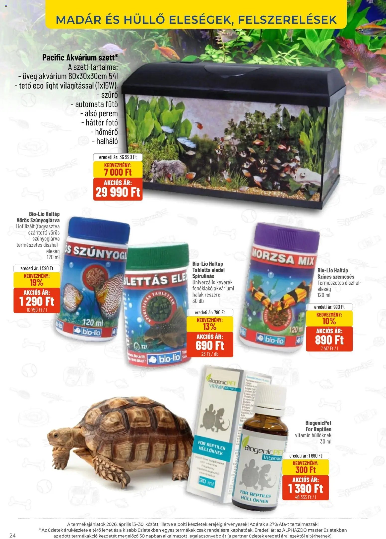 AlphaZoo újság 2026.04.13. AlphaZoo akciós újság (2026-04-13 - 2026-04-30)