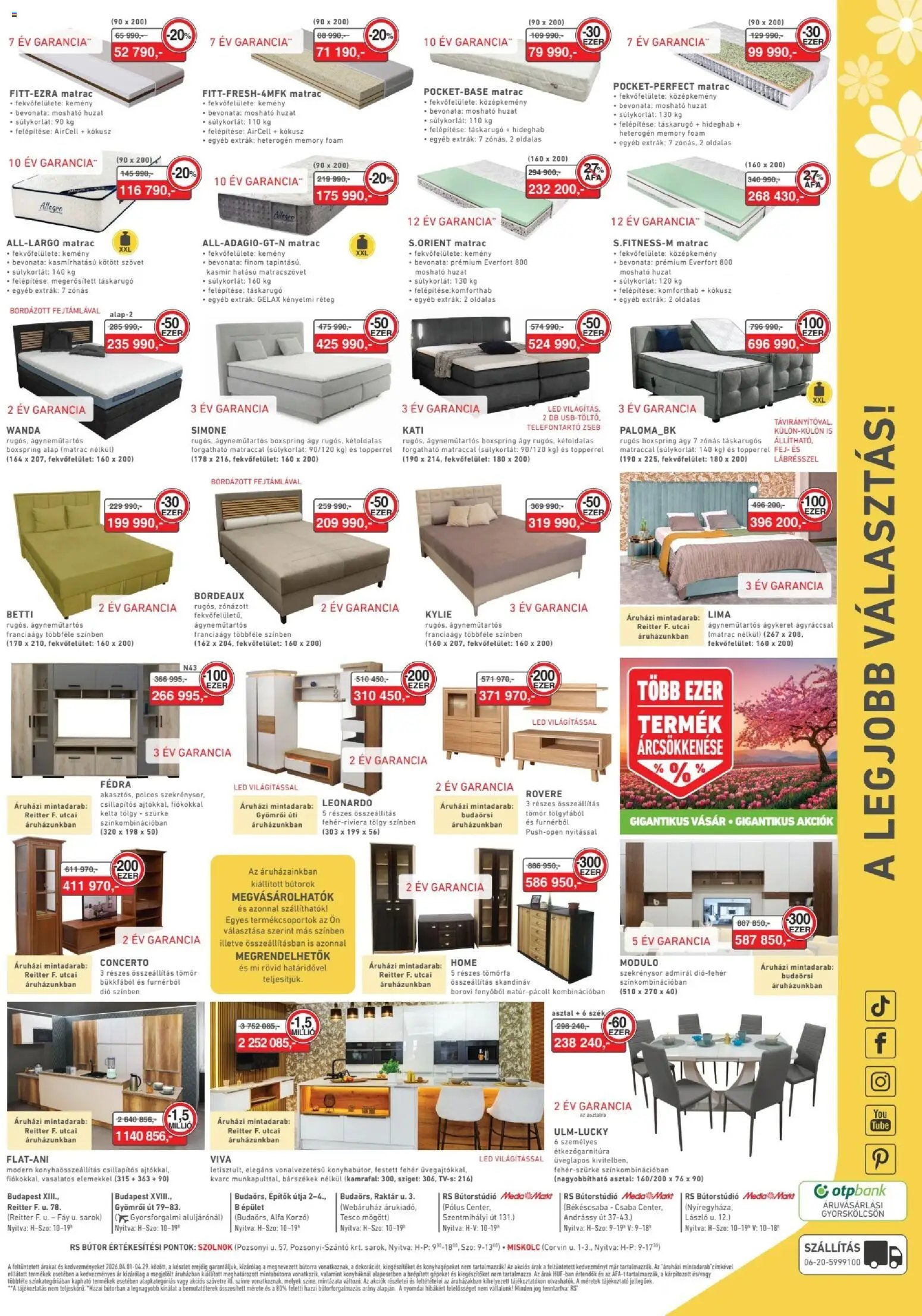 RS Bútor újság 2026.04.01. RS Bútor akciós újság (2026-04-01 - 2026-04-29)