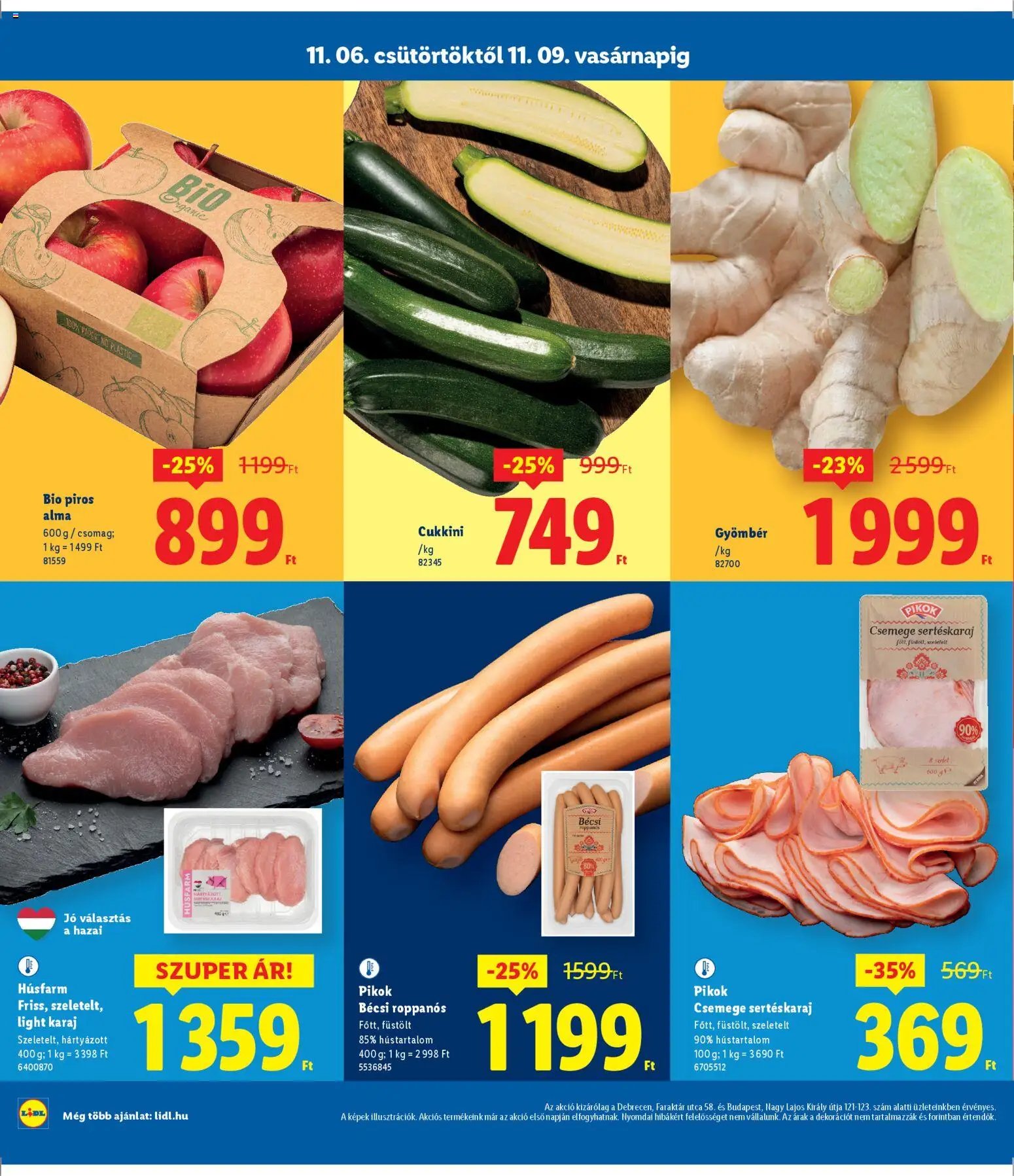 Lidl újság 2025.11.06. Bonyhad, Budapest (2025-11-06 - 2025-11-09)