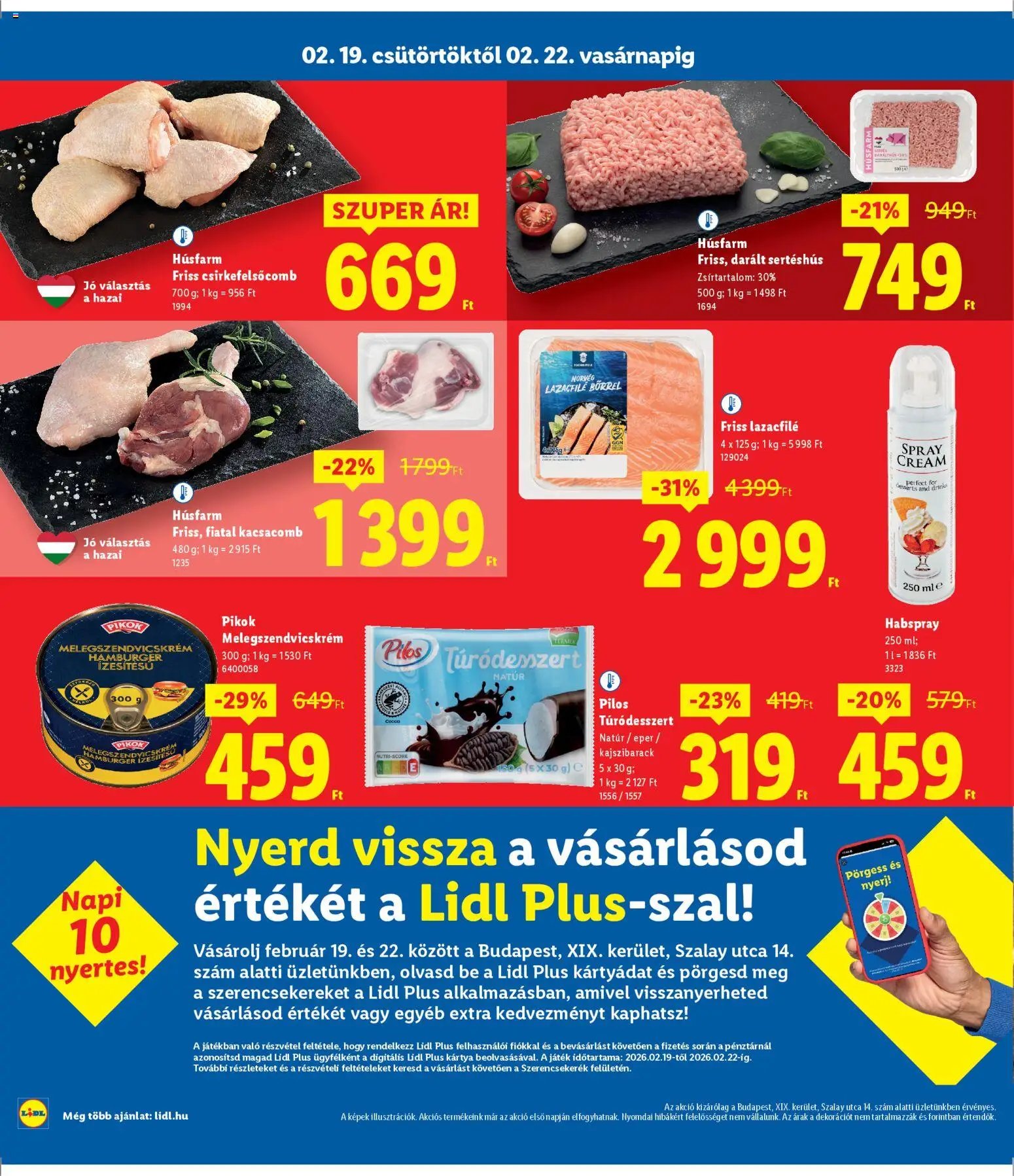 Lidl újság 2026.02.19. Budapest (2026-02-19 - 2026-02-22)