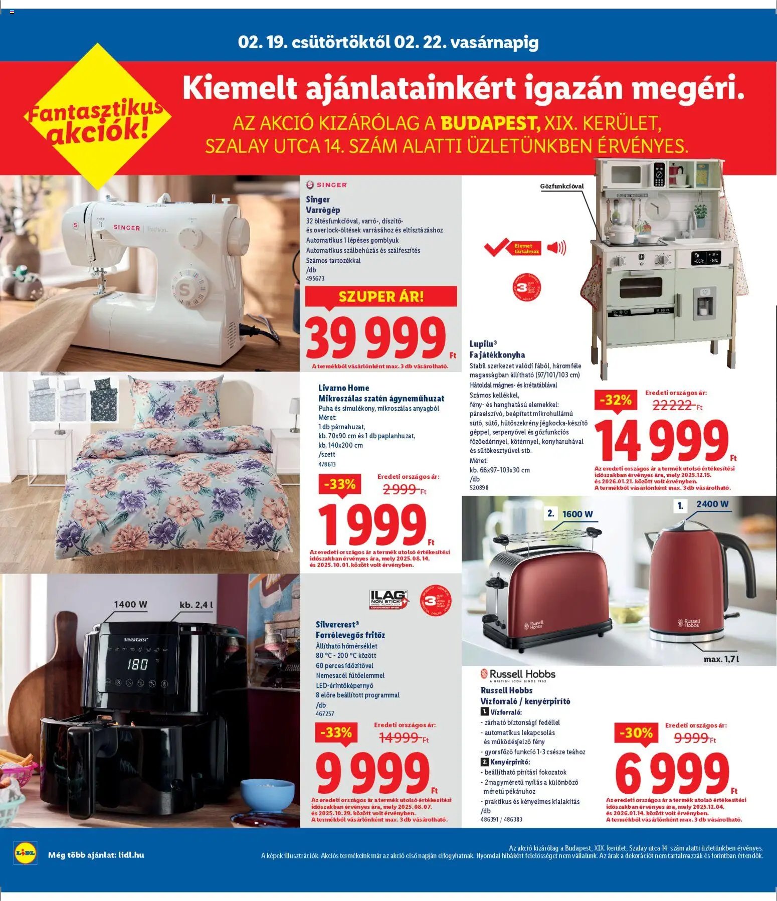 Lidl újság 2026.02.19. Budapest (2026-02-19 - 2026-02-22)