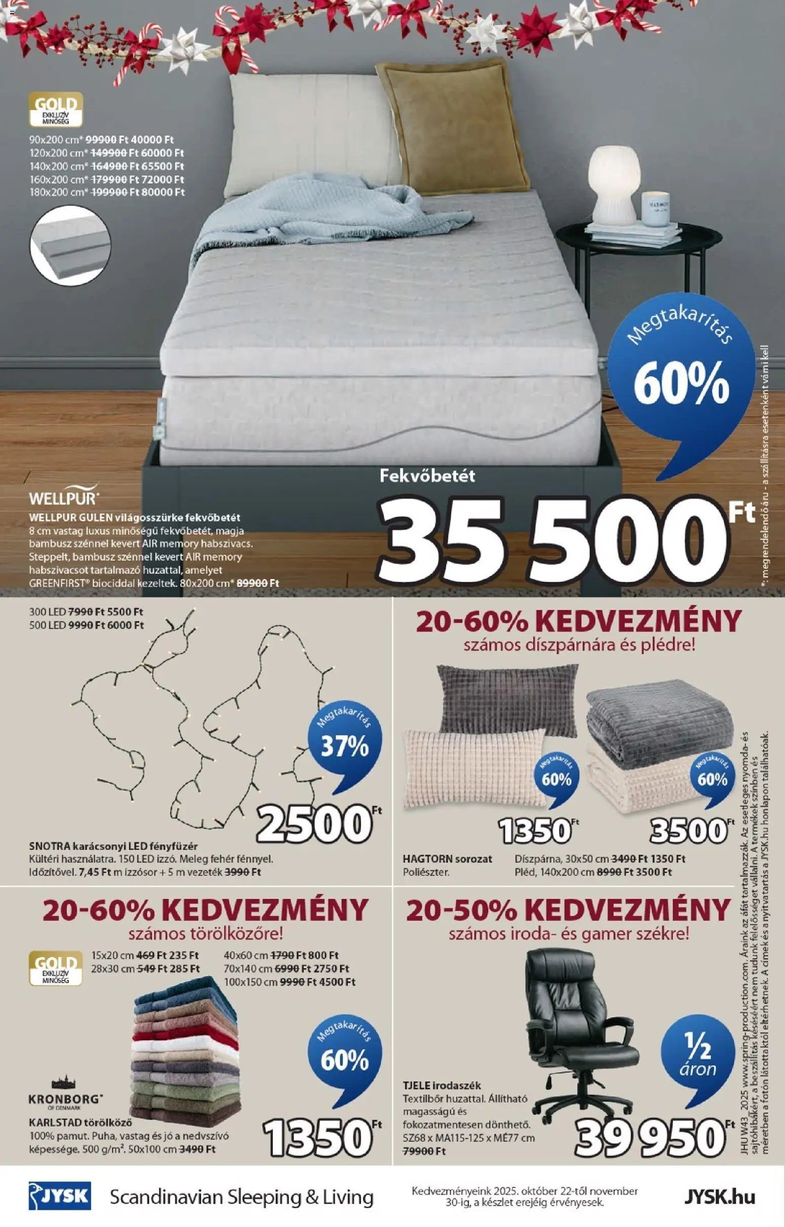 JYSK újság 2025.10.22. Aktuális ajánlatok (2025-10-22 - 2025-11-04)