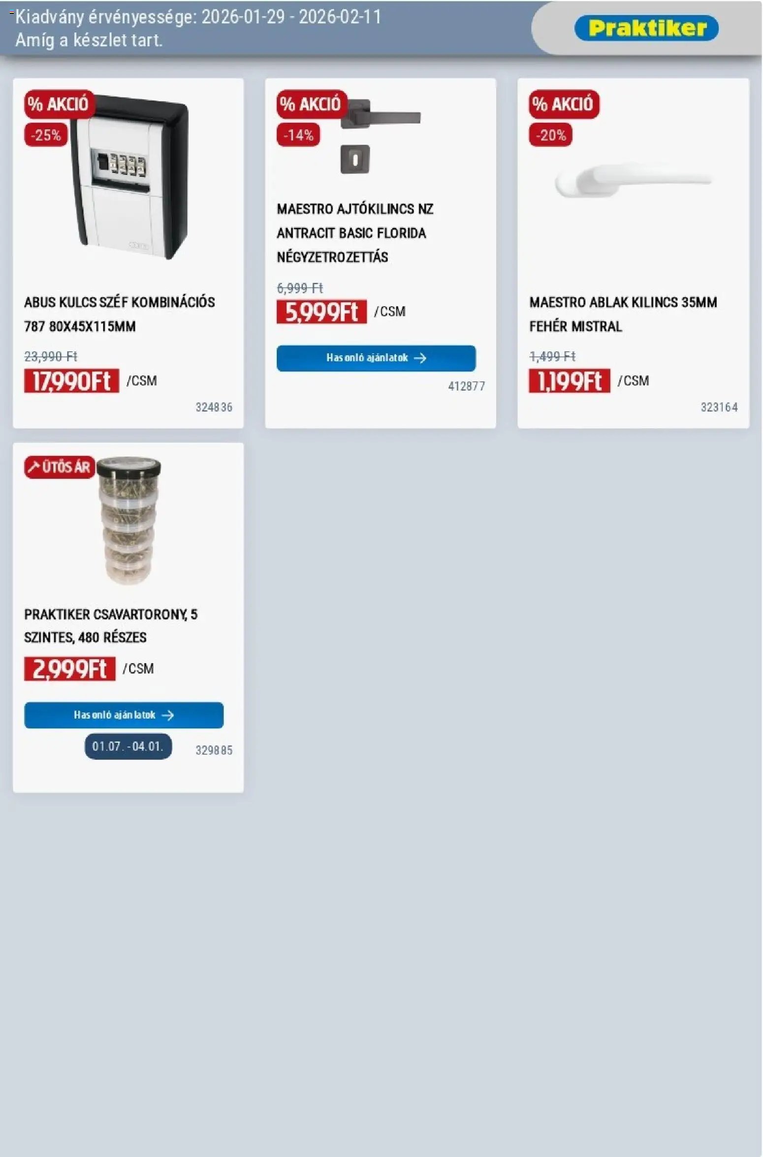Praktiker újság 2026.01.29. Akciós újság Praktiker (2026-01-29 - 2026-02-11)