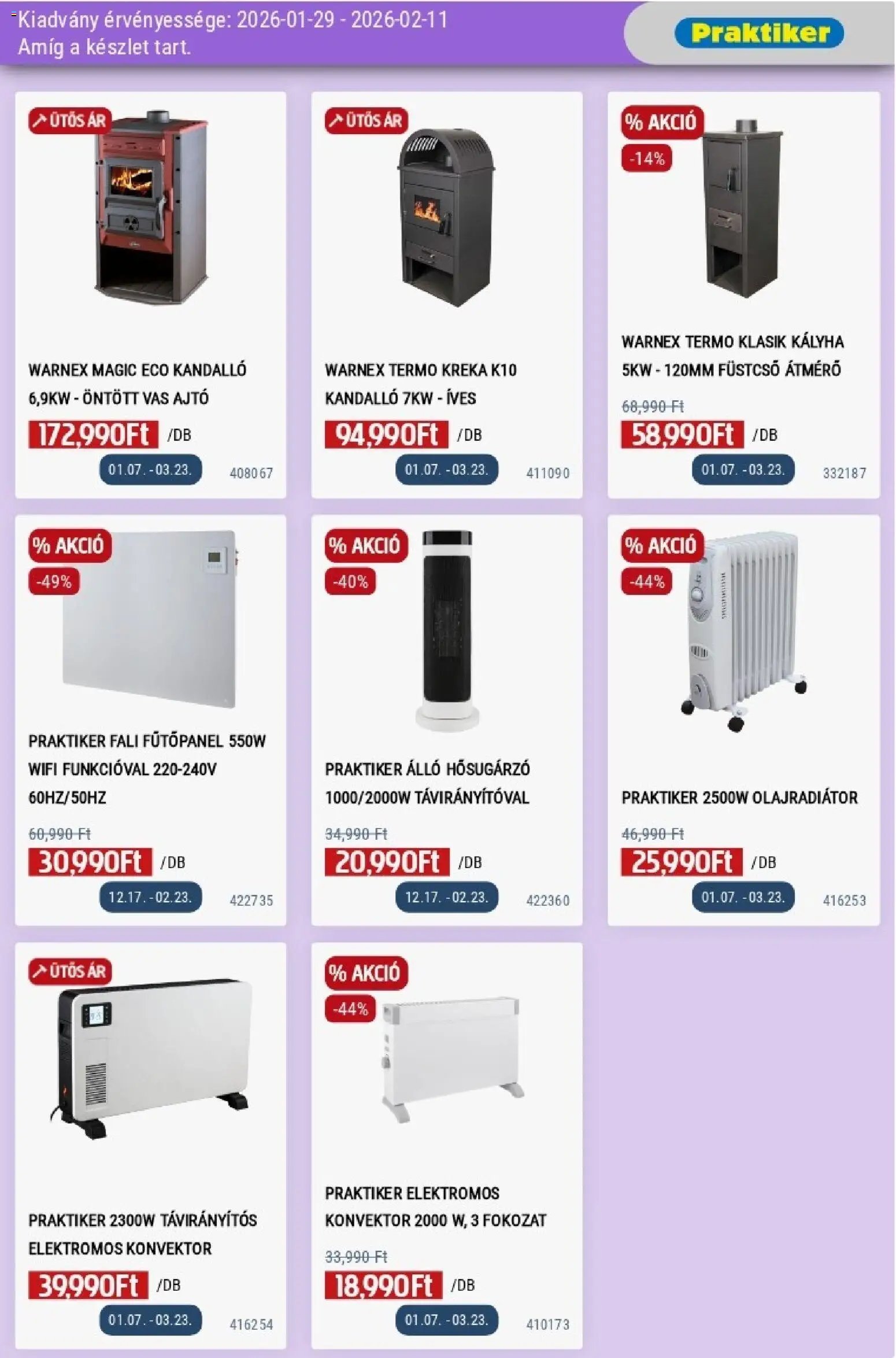 Praktiker újság 2026.01.29. Akciós újság Praktiker (2026-01-29 - 2026-02-11)