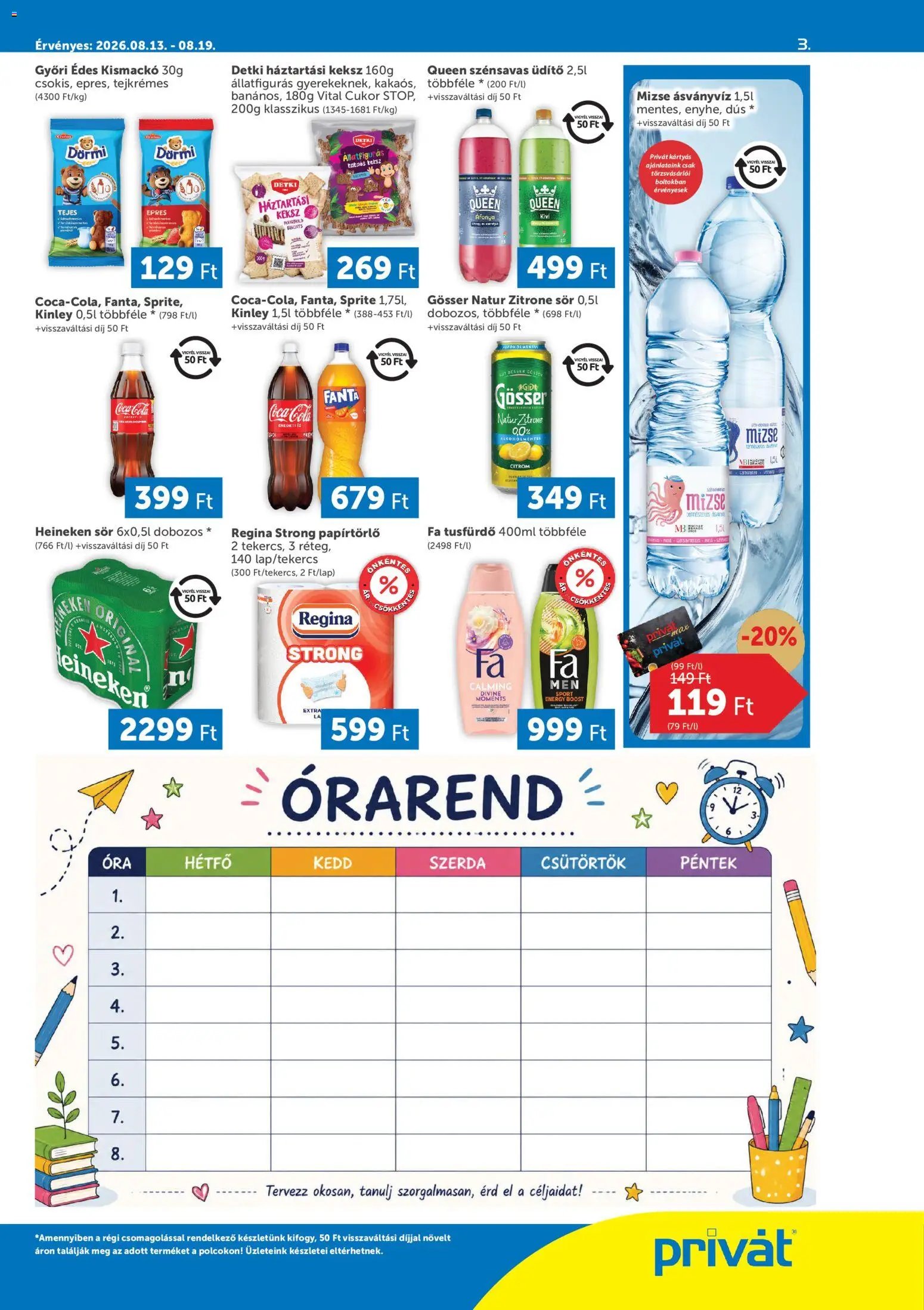 PRIVÁT újság 2026.08.13. PRIVÁT akciós újság