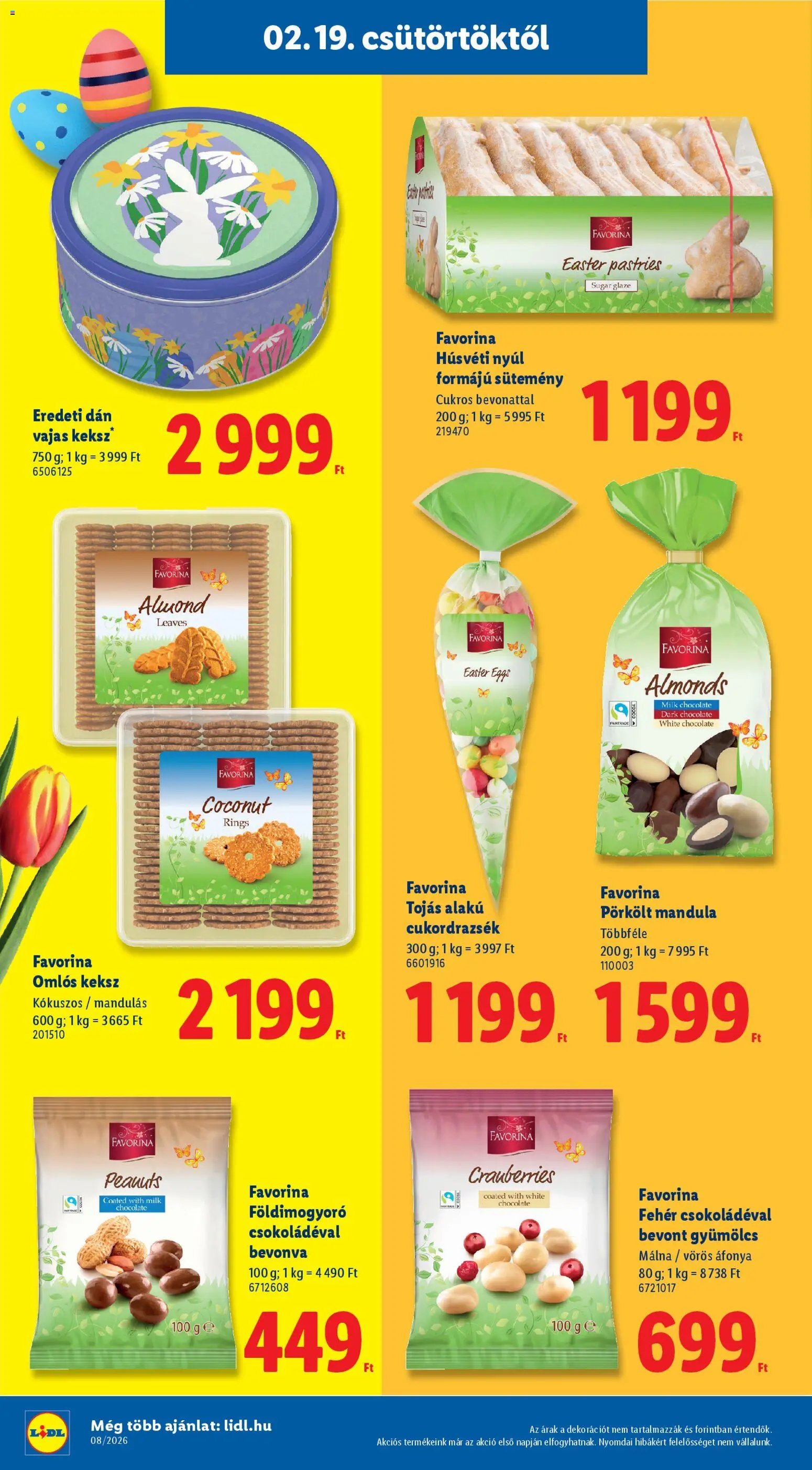Lidl újság 2026.02.19. Favorina katalógus (2026-02-19 - 2026-03-31)