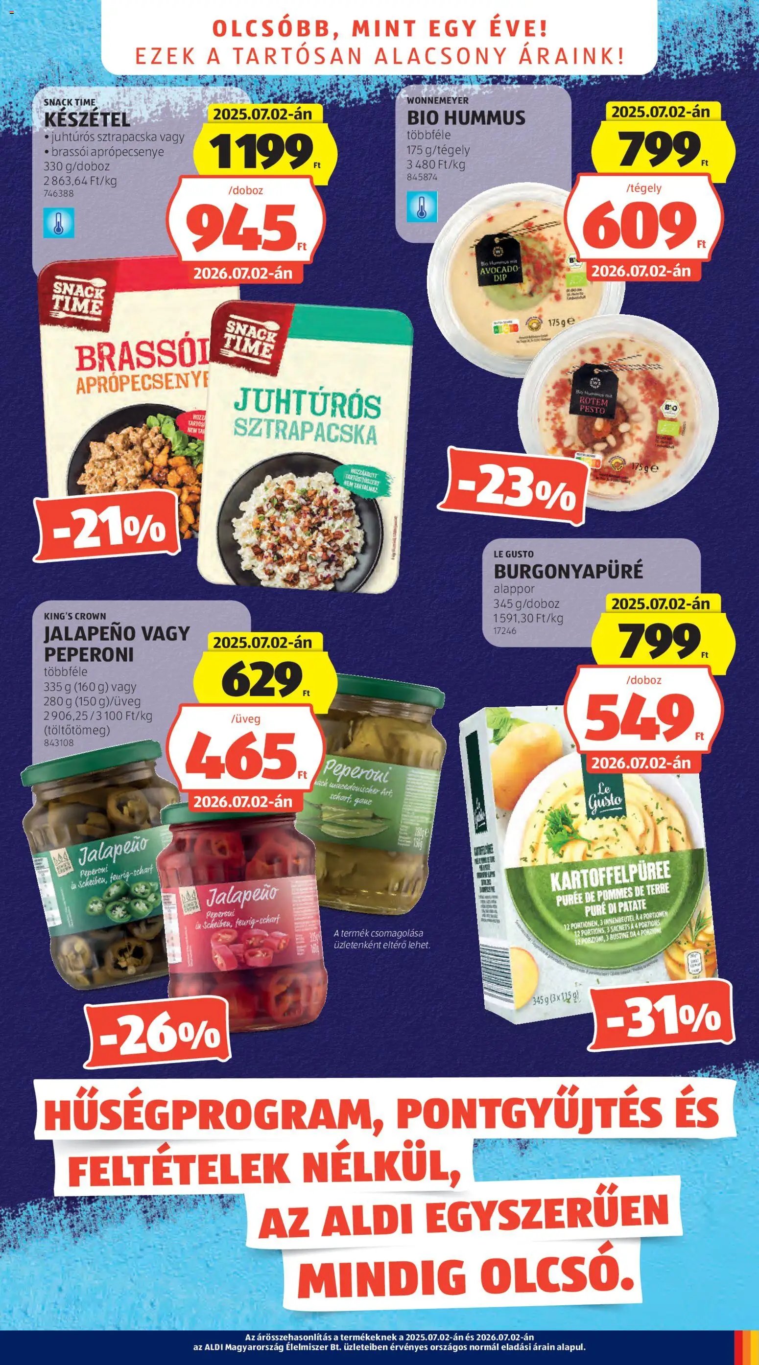 Aldi újság 2026.07.02. Aldi akciós újság