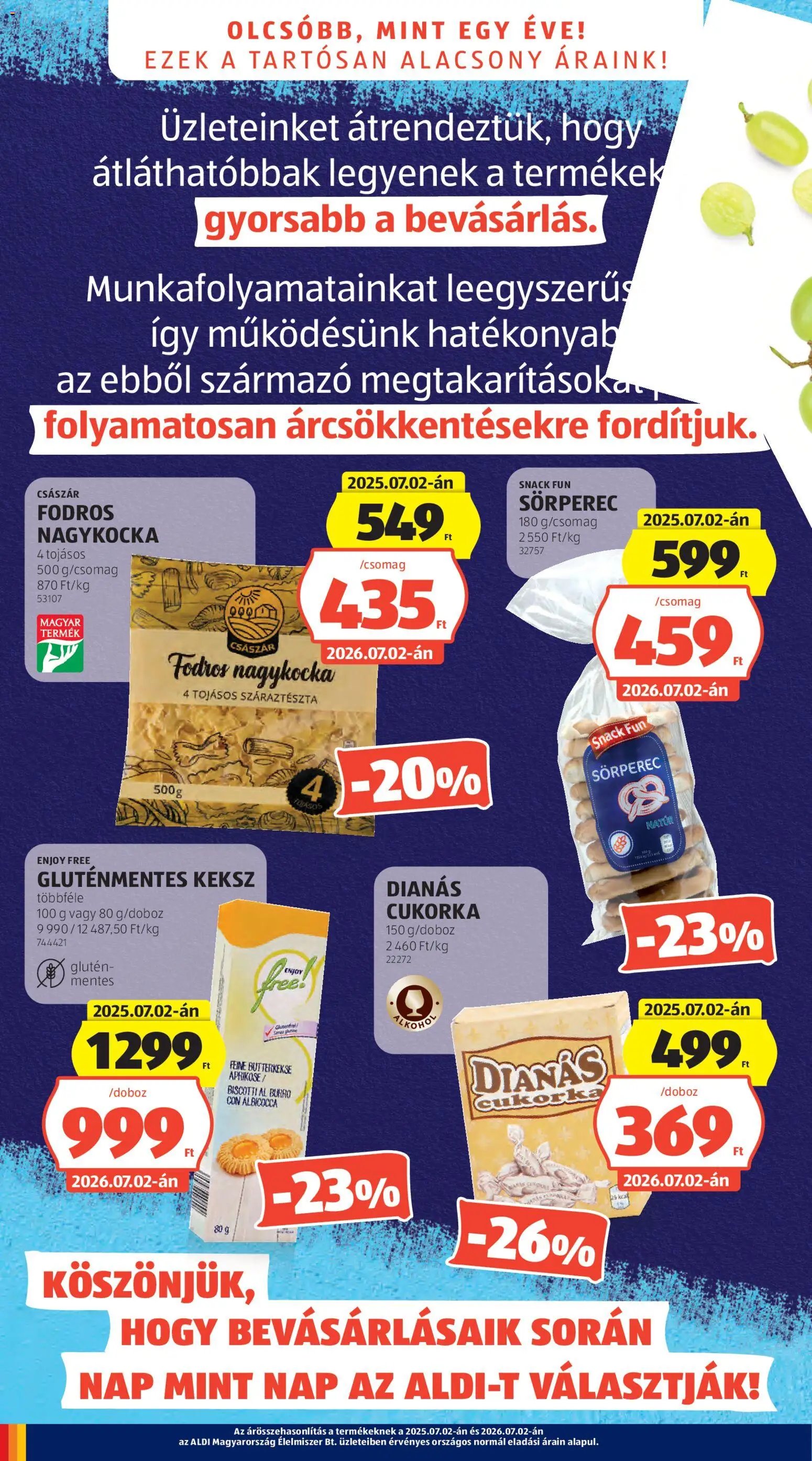 Aldi újság 2026.07.02. Aldi akciós újság