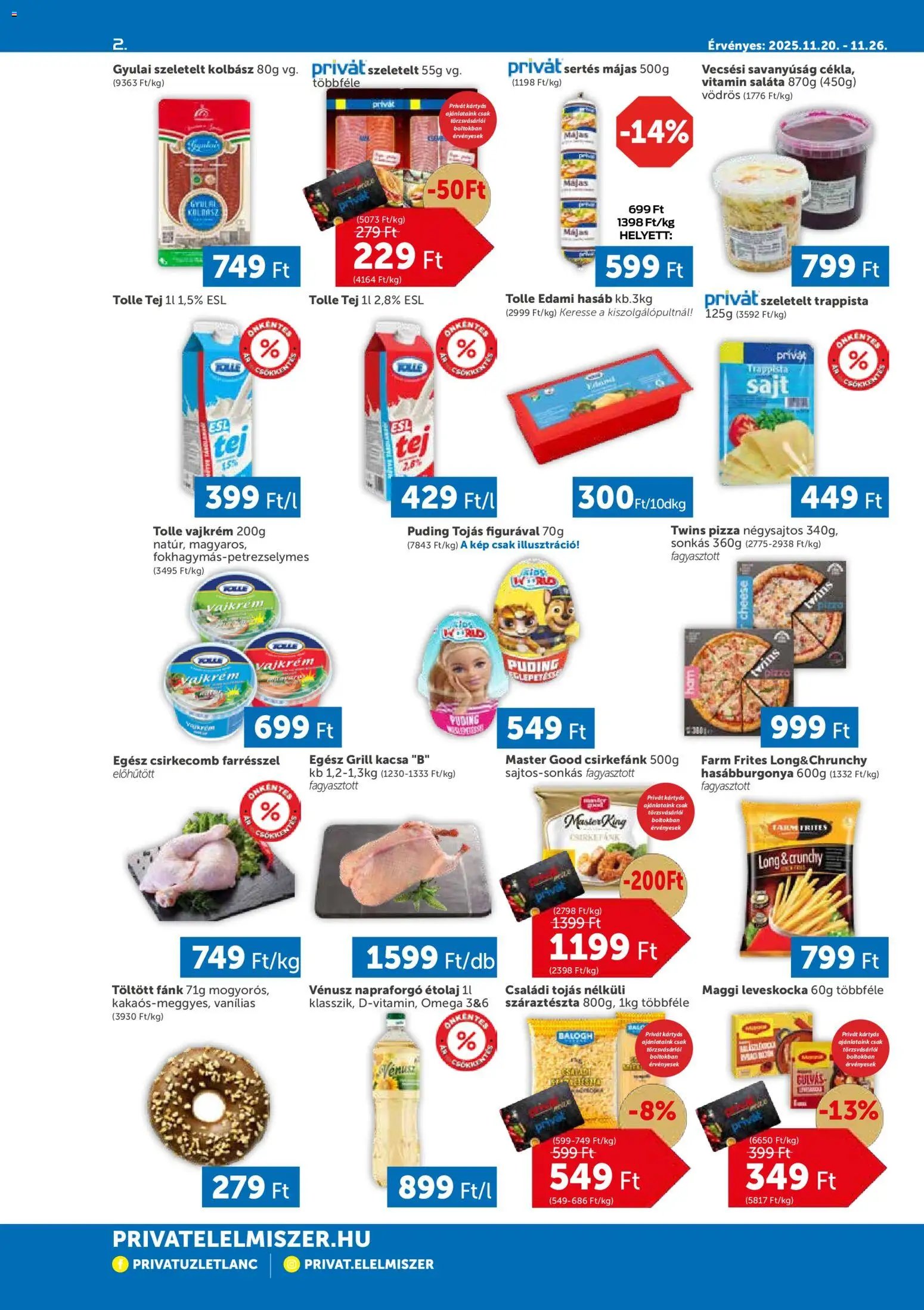 PRIVÁT újság 2025.11.20. Akciós újság PRIVÁT (2025-11-20 - 2025-11-26)