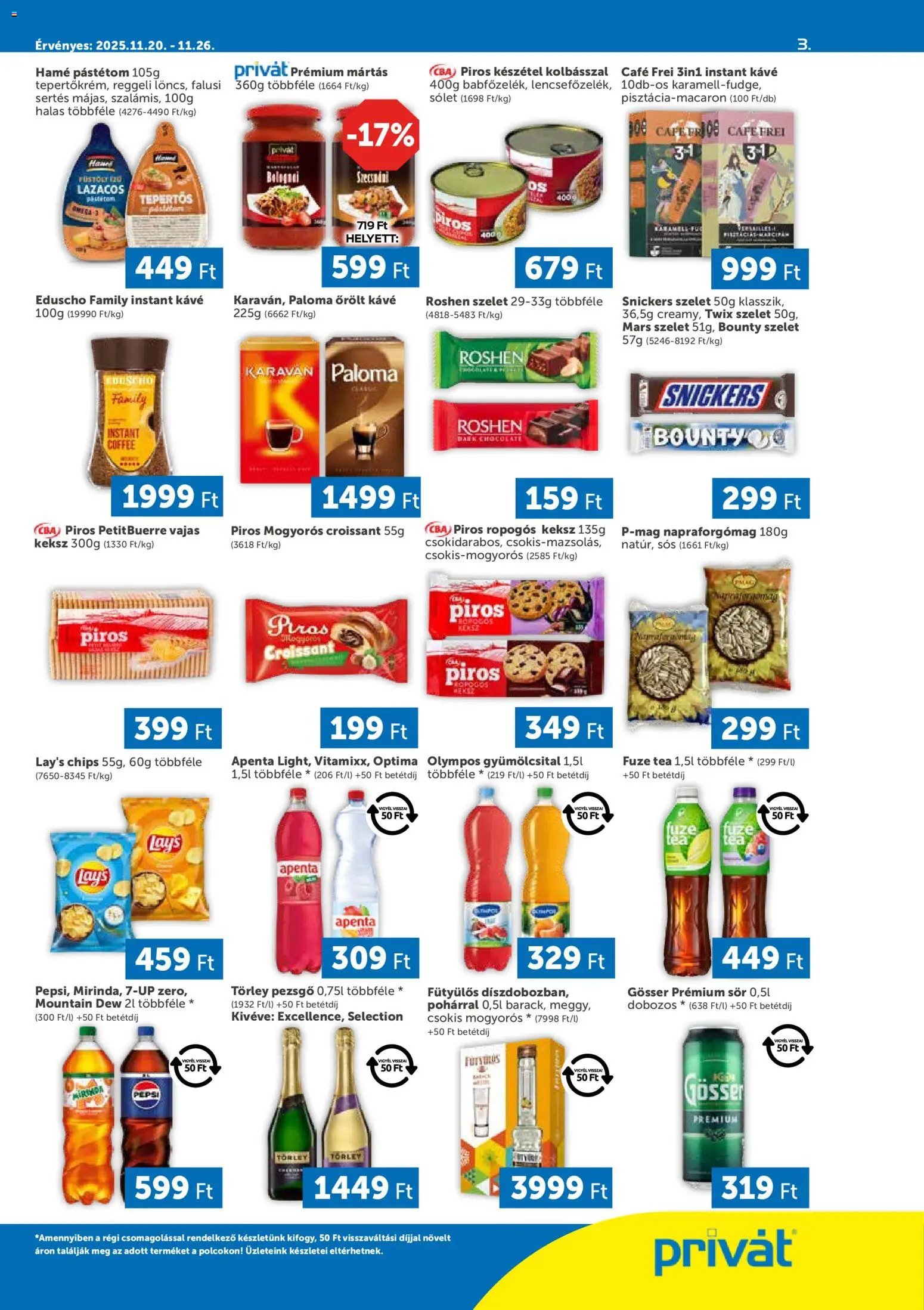PRIVÁT újság 2025.11.20. Akciós újság PRIVÁT (2025-11-20 - 2025-11-26)