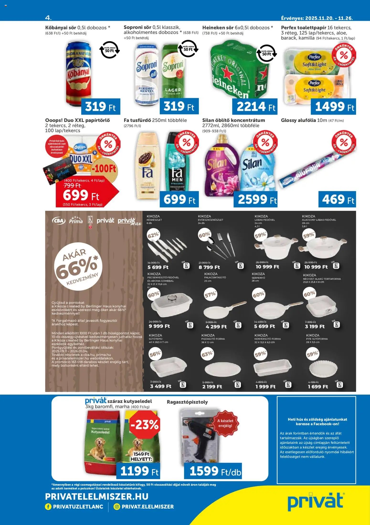 PRIVÁT újság 2025.11.20. Akciós újság PRIVÁT (2025-11-20 - 2025-11-26)